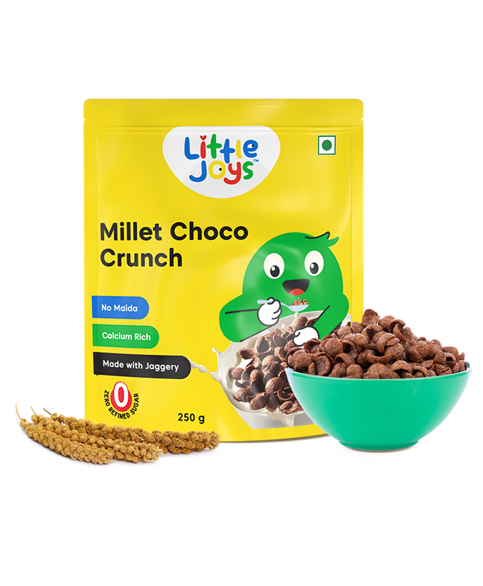 Little Joys Millet Choco Crunch with Multigrain Chocolate Breakfast Cereal with No Maida & Preservatives - 250 g-image-49