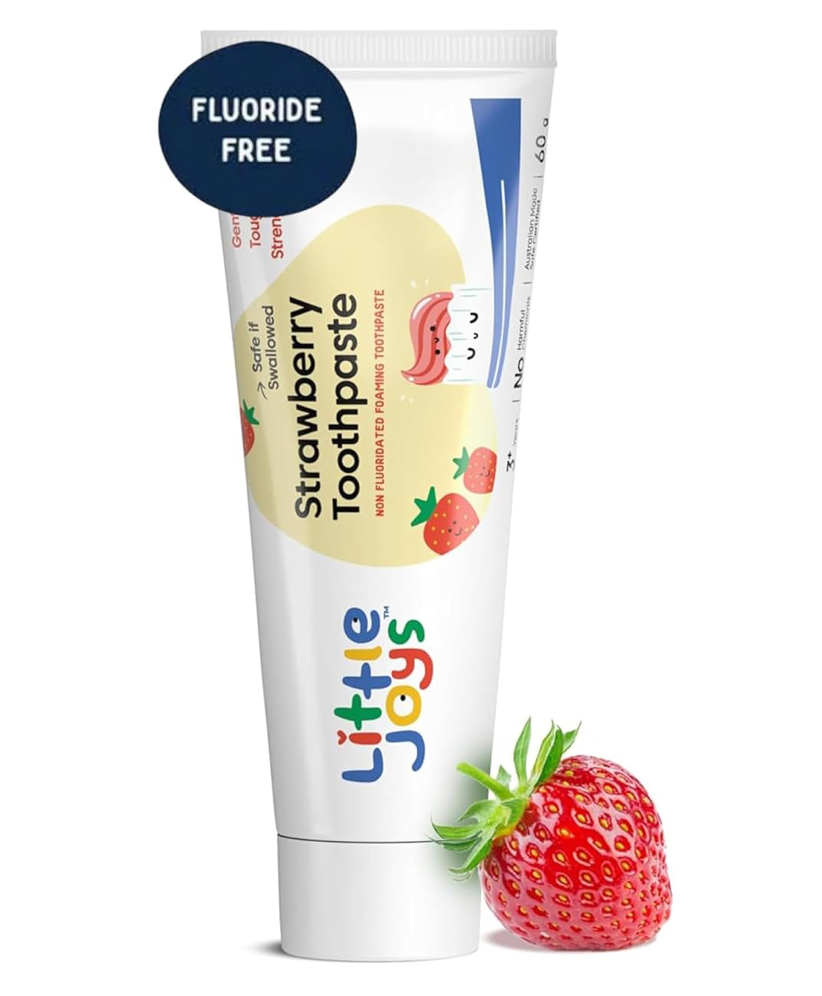 Little Joys Fluoride Free Toothpaste with Strawberry Flavour & Natural Ingredients - 60 g