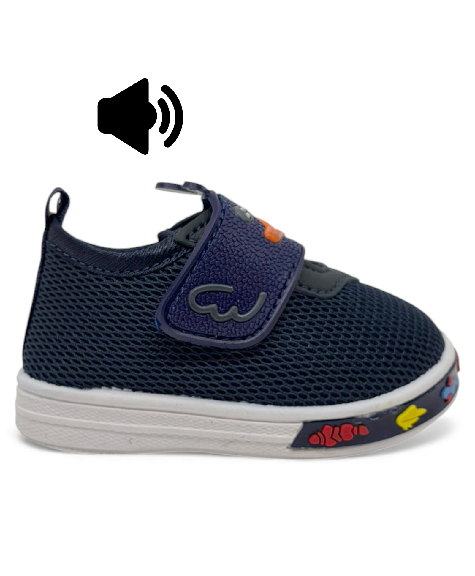 Lil Lollipop Animal Face Designed Velcro Closure Musical Shoes - Navy Blue-picture-21