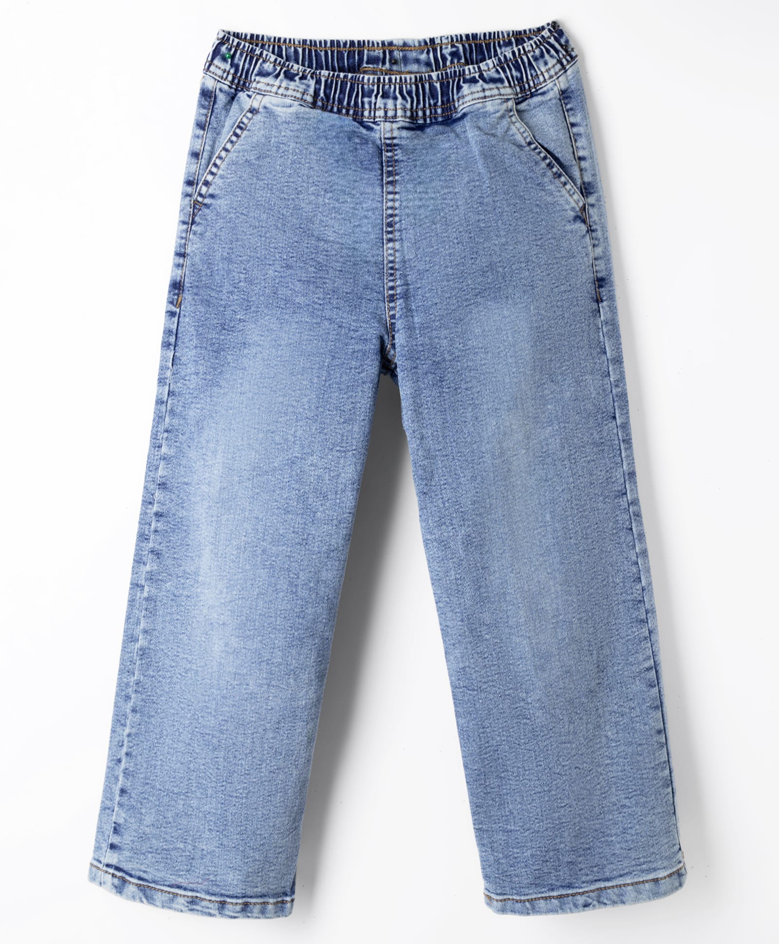 Kookie Kids Full Length Washed Denim Jeans - Light Blue-image-31