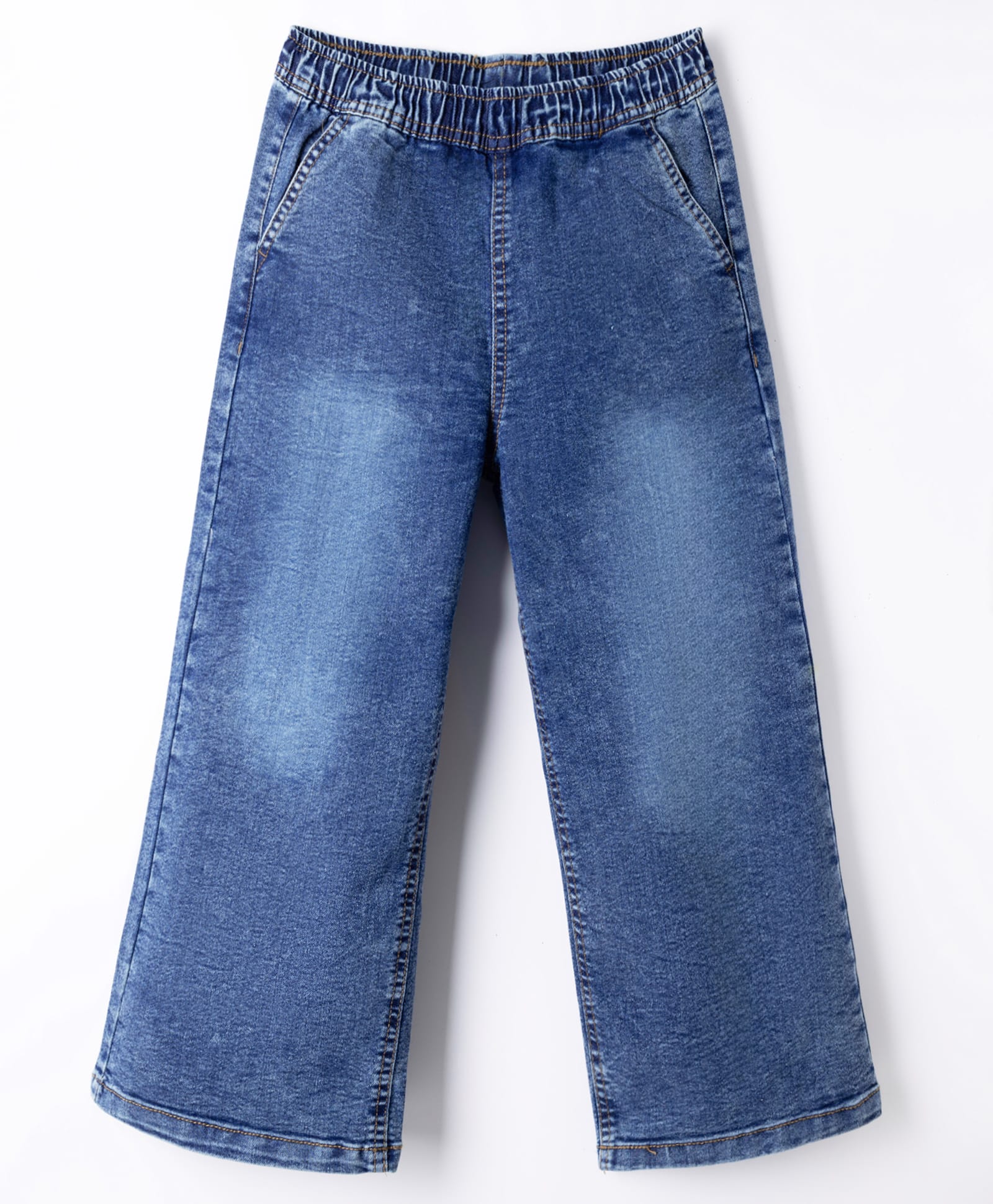 kookie kids india Kookie Kids Full Length Washed Denim Jeans - Light Blue-picture-26