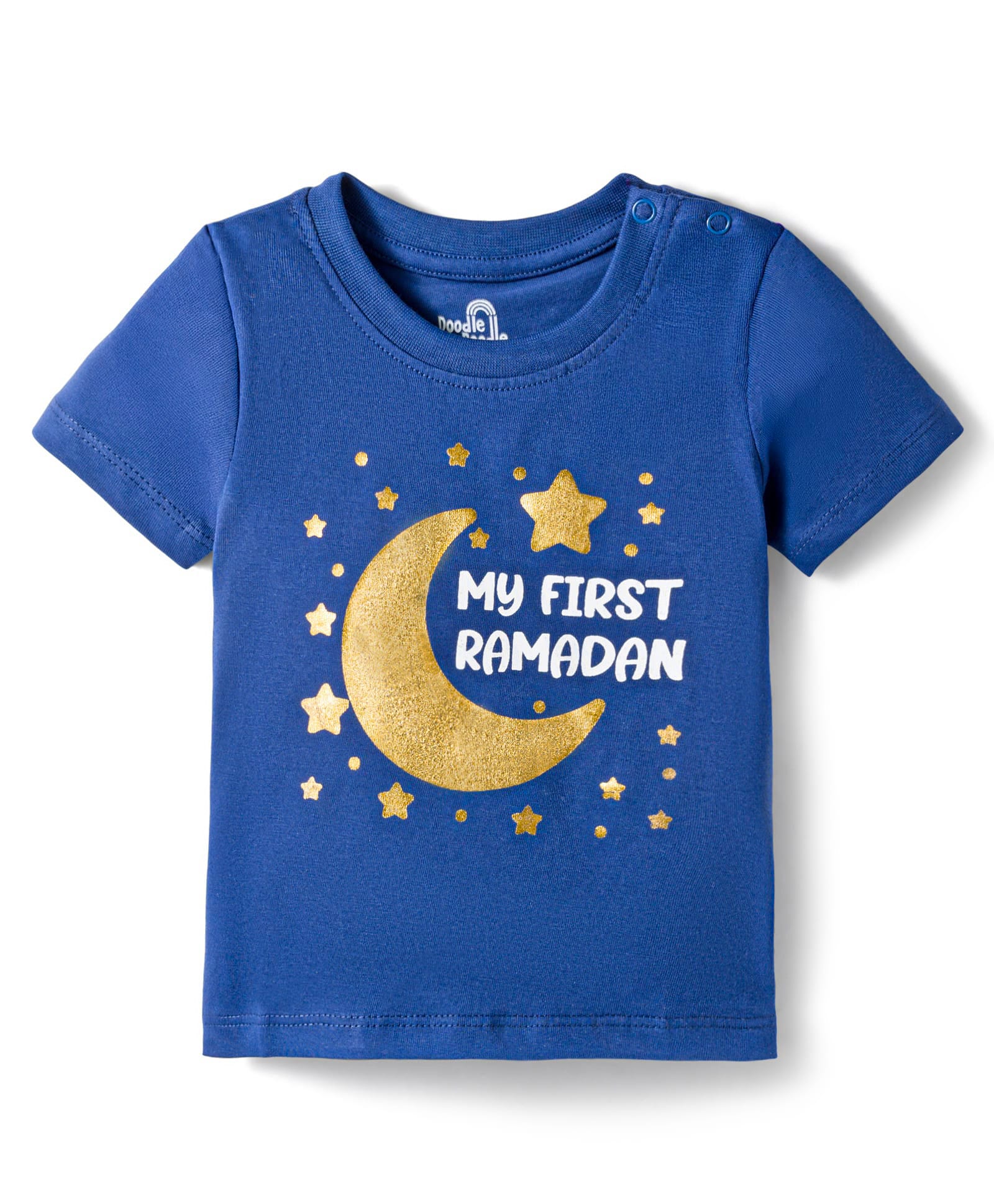 Doodle Poodle 100% Cotton Knit Half Sleeves Eid Theme Printed T-Shirt - Navy Blue-picture-25