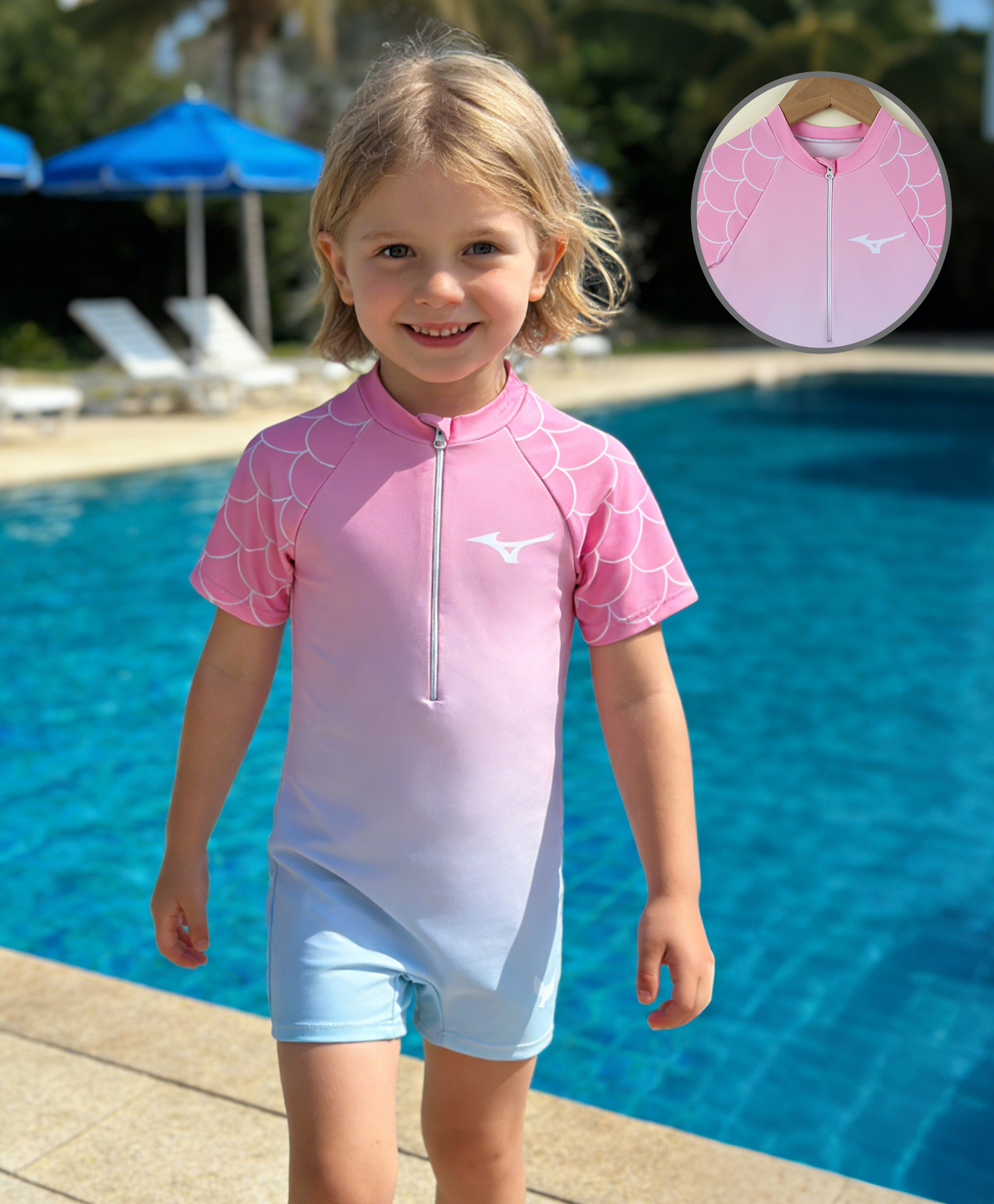 Mark & Mia Half Raglan Sleeves Shells Printed Legged Swimsuit - Multicolour-picture-13