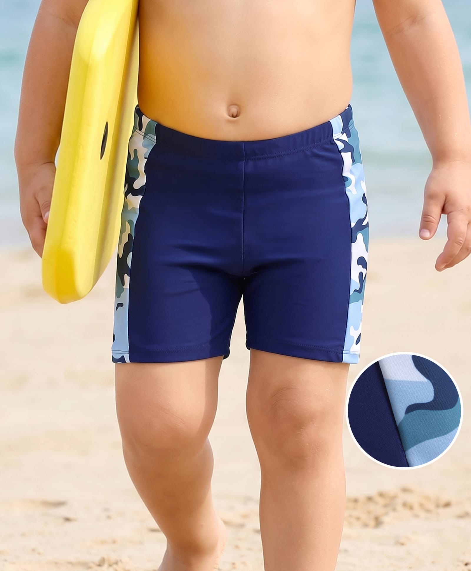 Mark & Mia Camouflage Printed Swimming Trunk - Navy Blue-image-5