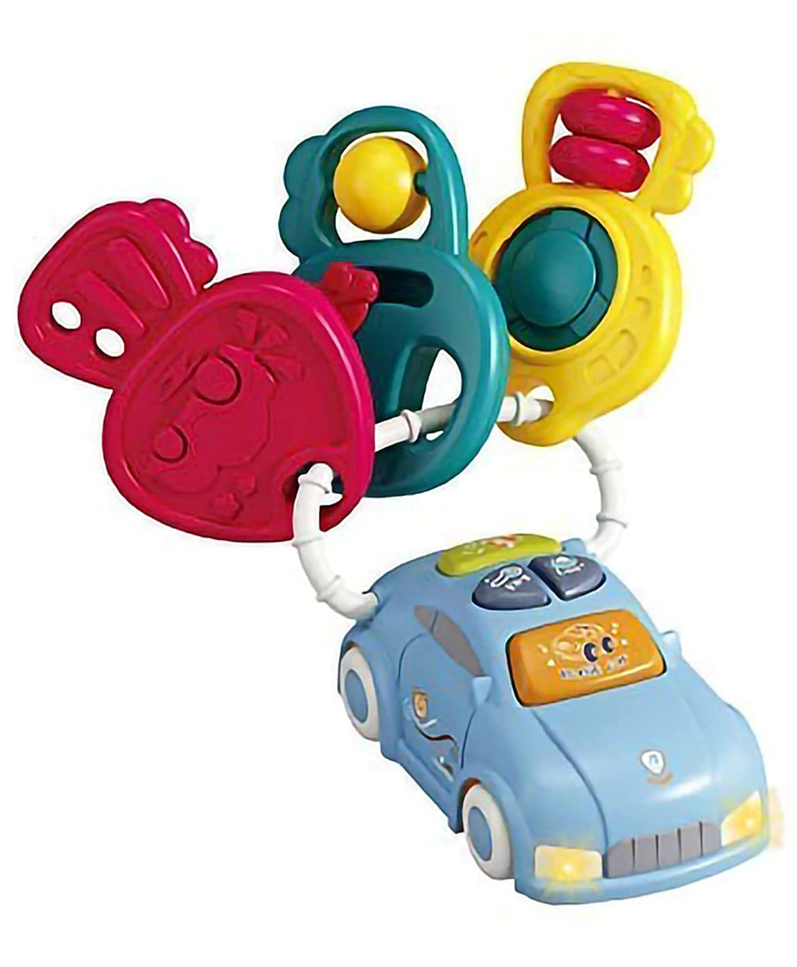 Azhari Musical Car Key Rattle Toys For Kids Baby Musical Toy Keys and Rattle with Sound Light Effect Toys for Kids Color May Vary-image-28