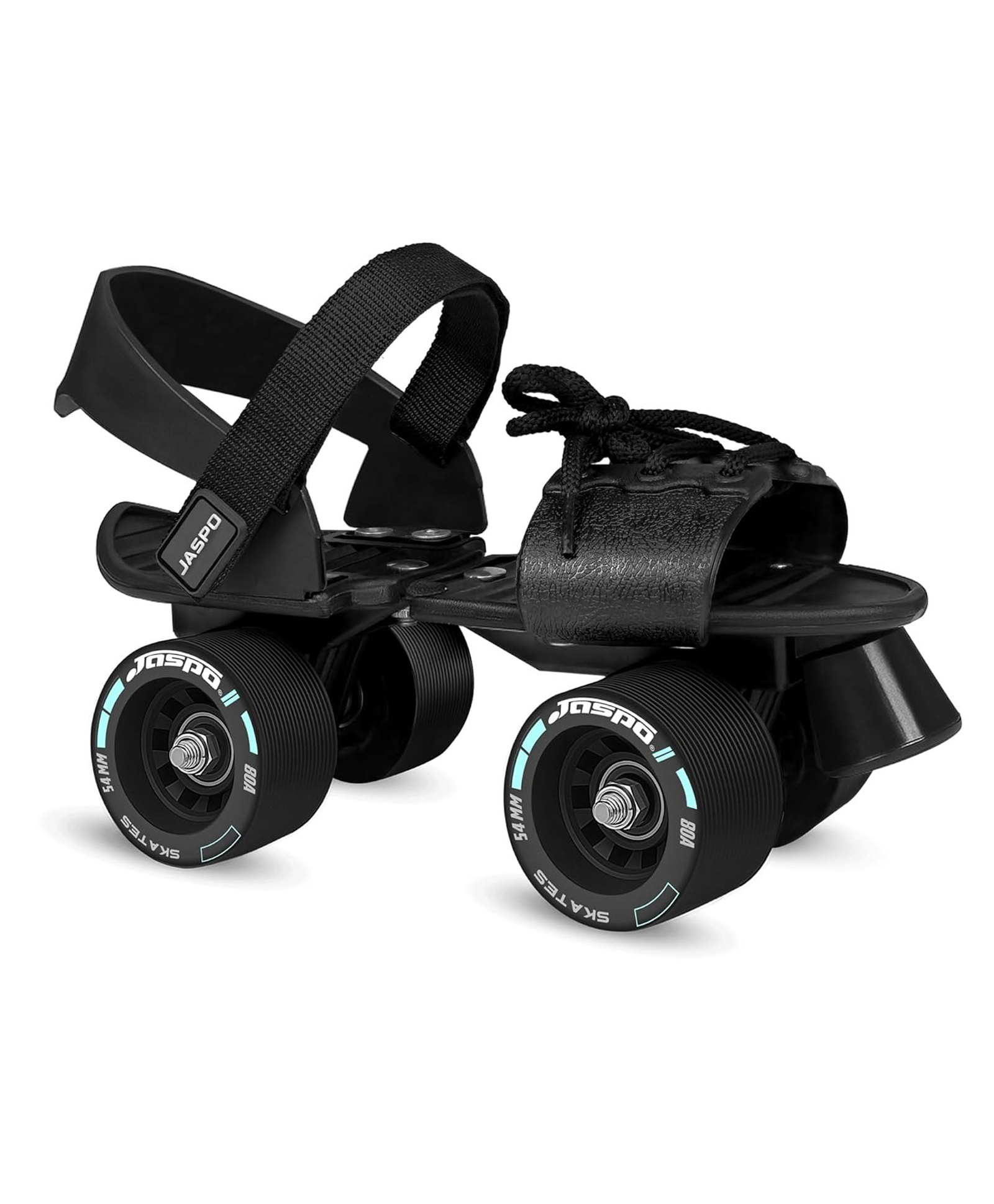 JASPO Razor Adjustable Roller Skates Unique Ankle Support 61mm PU Wheels Anti-Skid Surface Lightweight Quad Skates for Kids & Adults Size 25-31 cm, Black-picture-28
