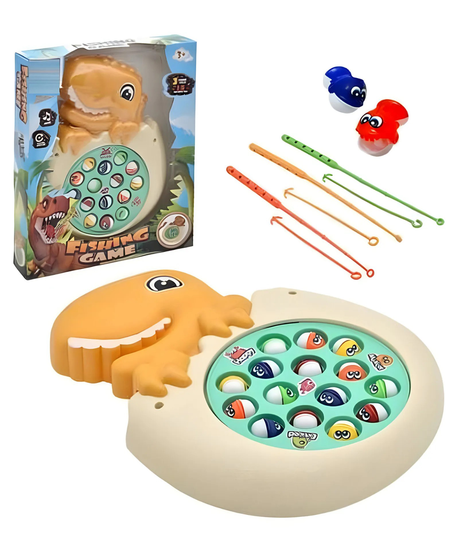 AKN TOYS Electric Dinosaur Board Game Cartoon Electric Dinosaur Fishing Plate Toys for Kids- PACK OF - ( COLOR MAY VARY )-picture-48