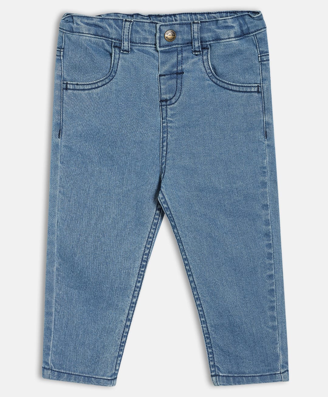 MINI KLUB Cotton Woven Solid Denim Pant - Blue-picture-37