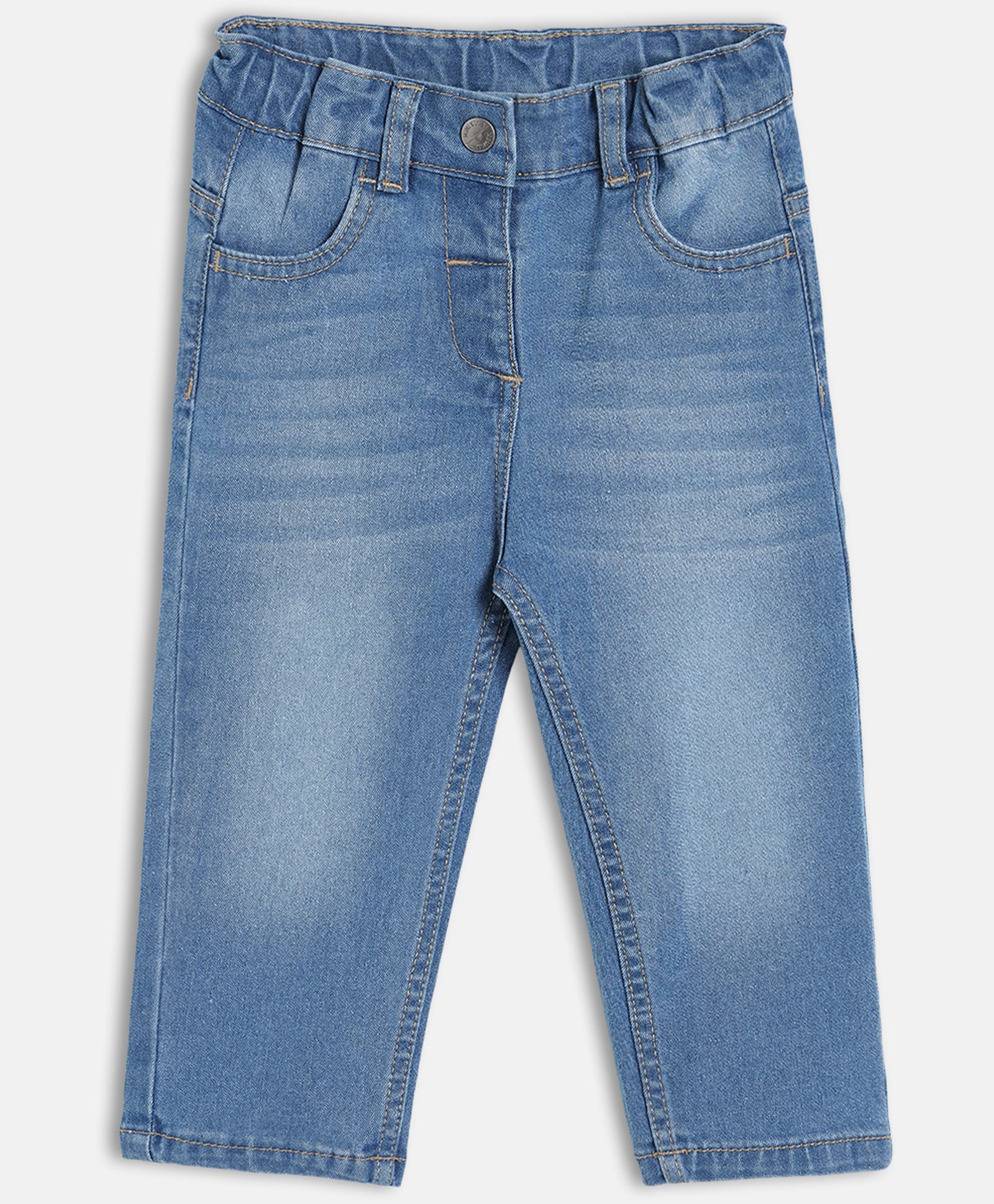 MINI KLUB Cotton Woven Washed Denim Pant - Blue-image-17