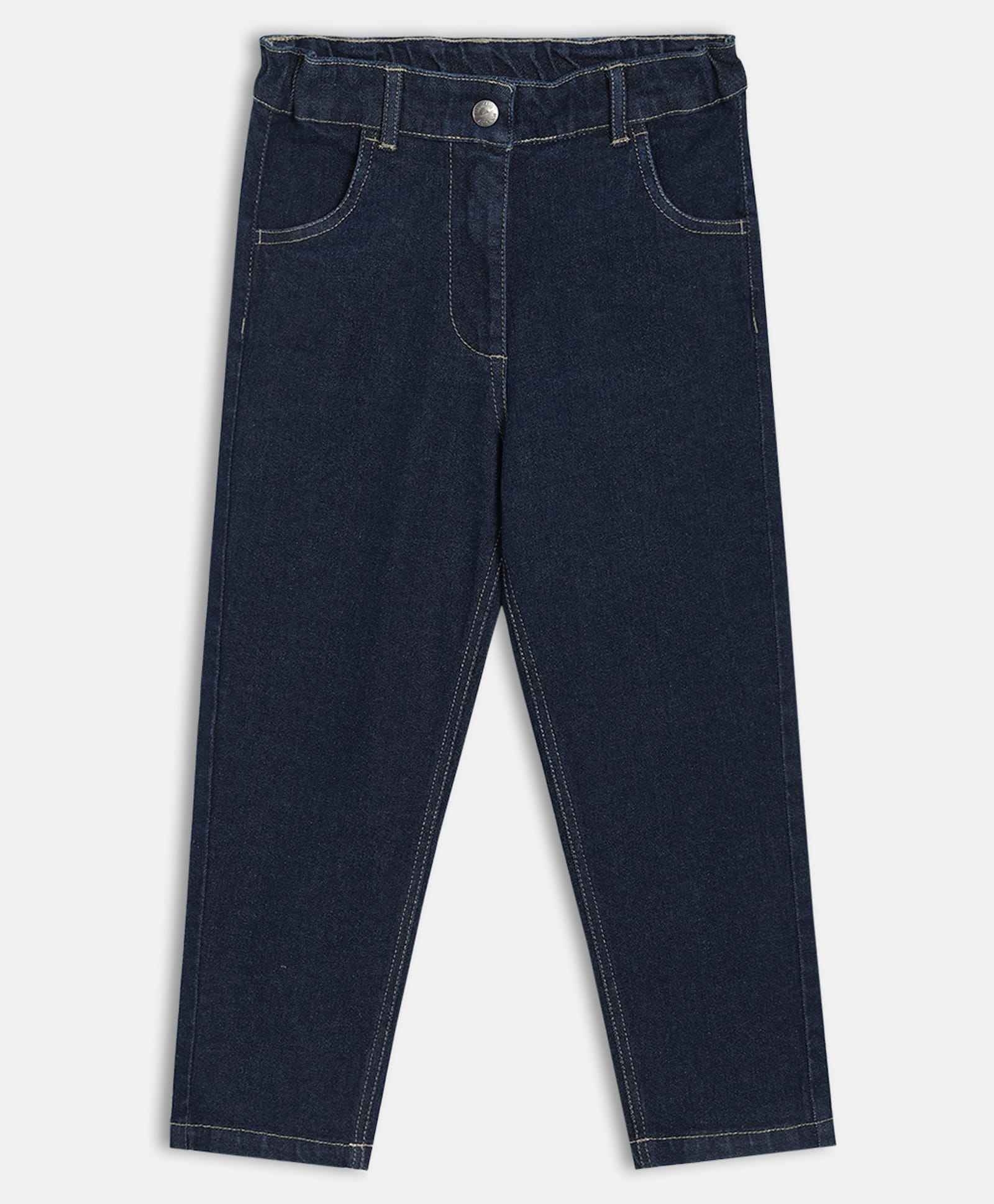 MINI KLUB Cotton Woven Washed Jeans - Dark Blue-image-18
