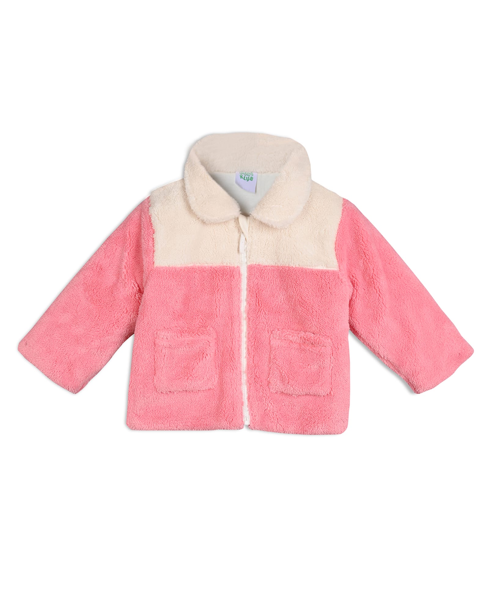 MINI KLUB Cotton Blend Full Sleeves Colour Blocked Jacket - Pink-image-38