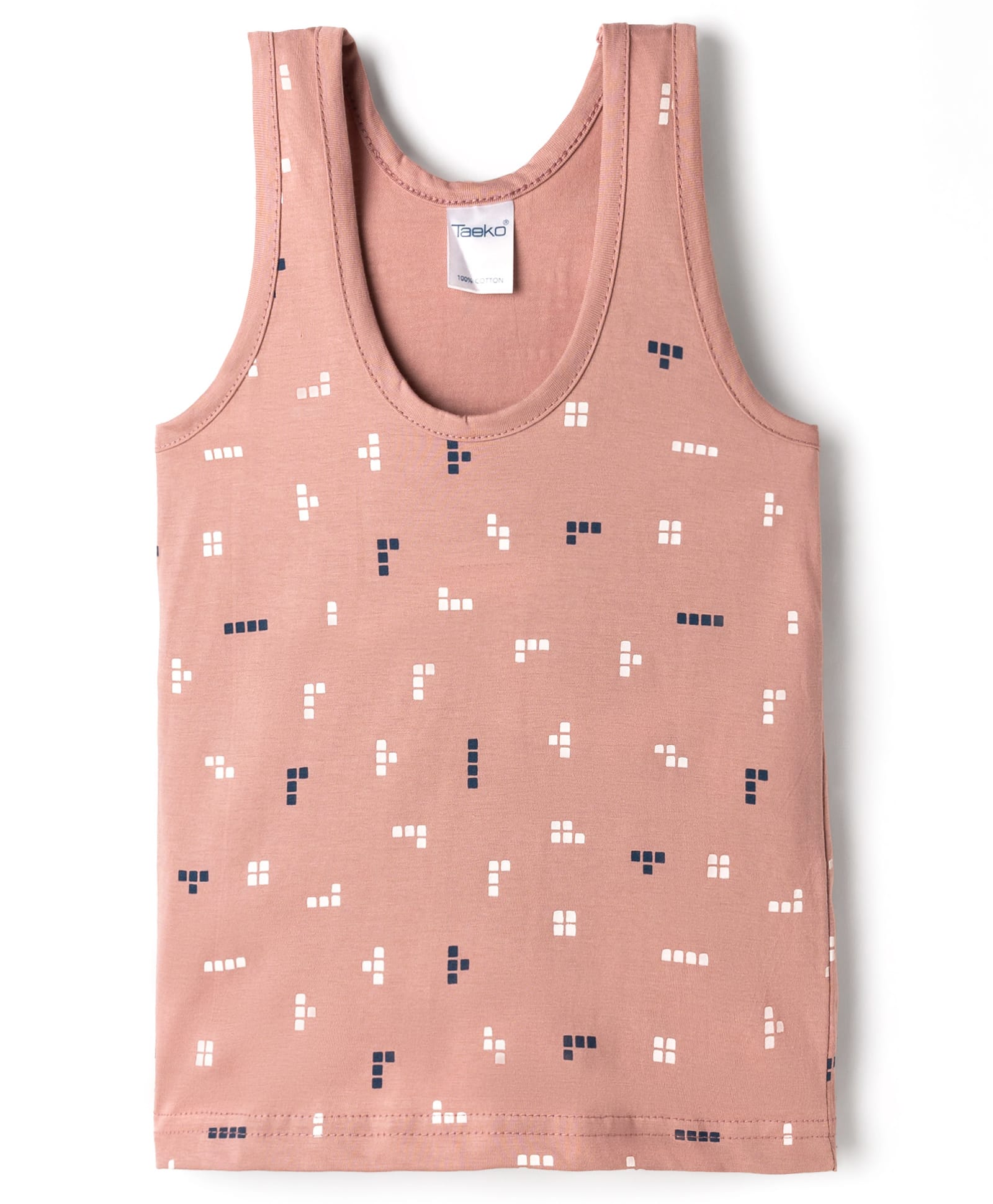 Taeko Single Jersey Knit Sleeveless Printed Vests - Rose Gold-image-25
