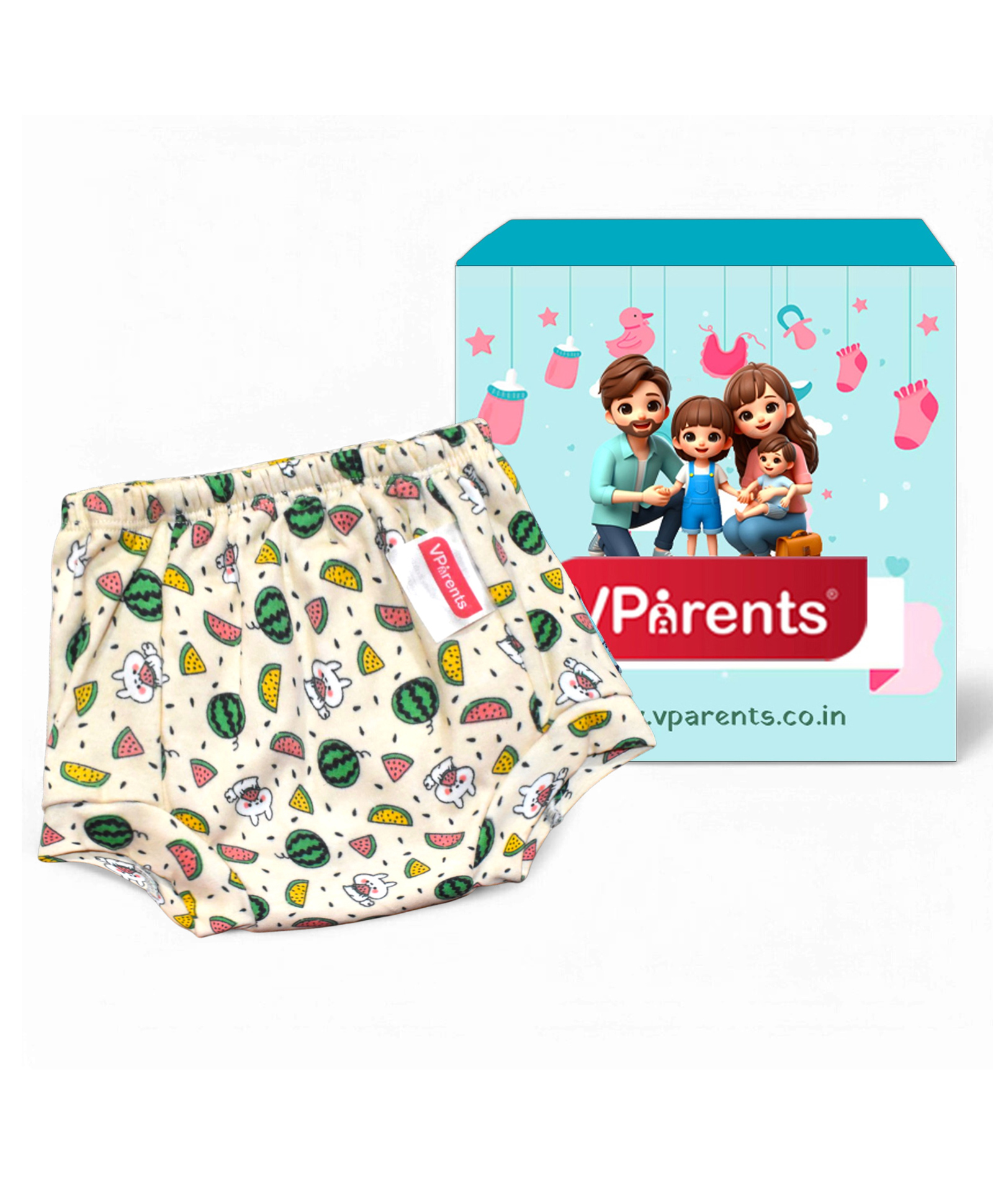 VParents Padded Underwear for Babies and Toddlers with 3 Layers of Cotton Padding Potty Training Pull Up & Diaper-Free Time (3-4 Years) Fruity-picture-34