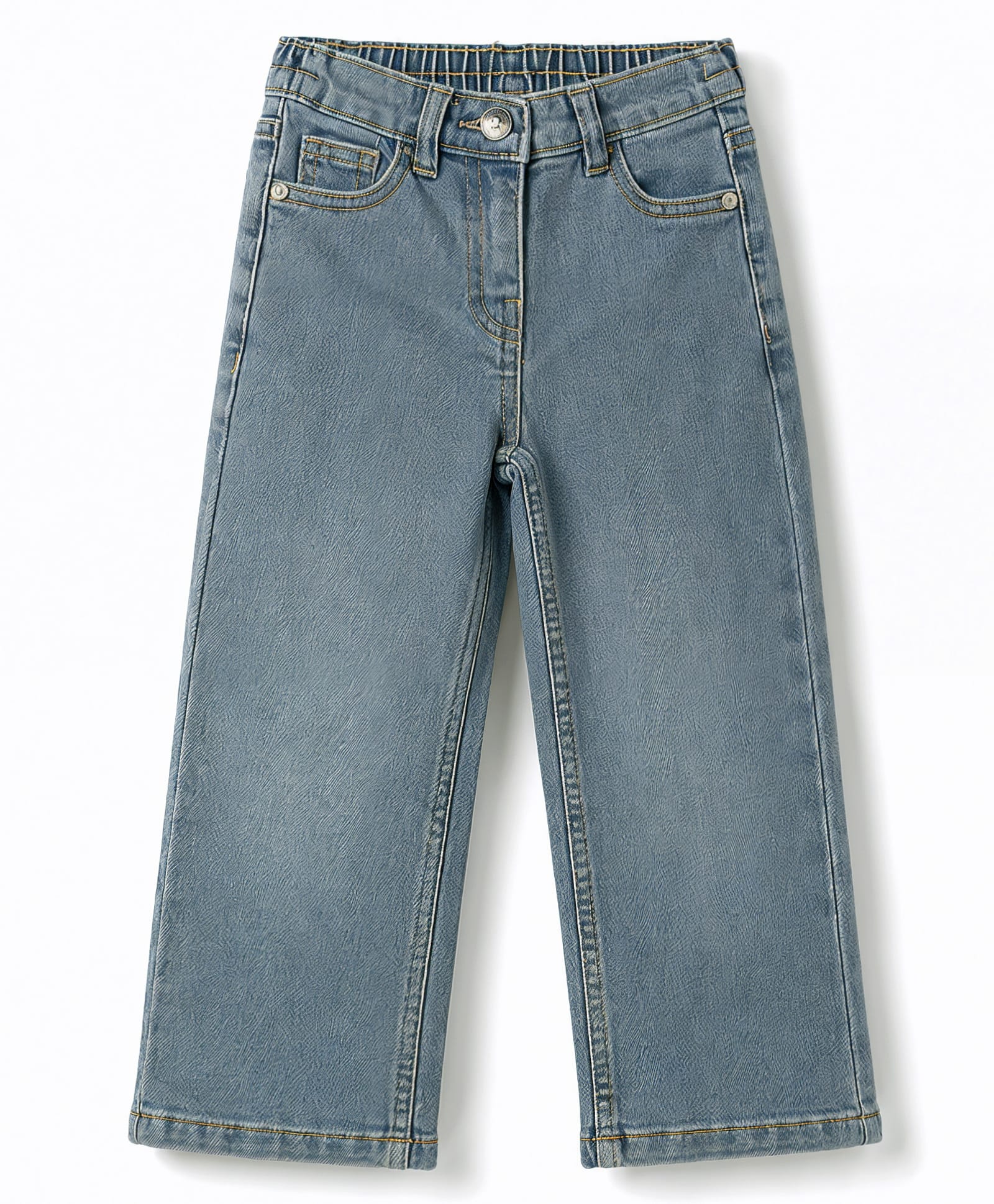 kookie kids india Kookie Kids Denim Full Length Washed Jeans - Blue-picture-27
