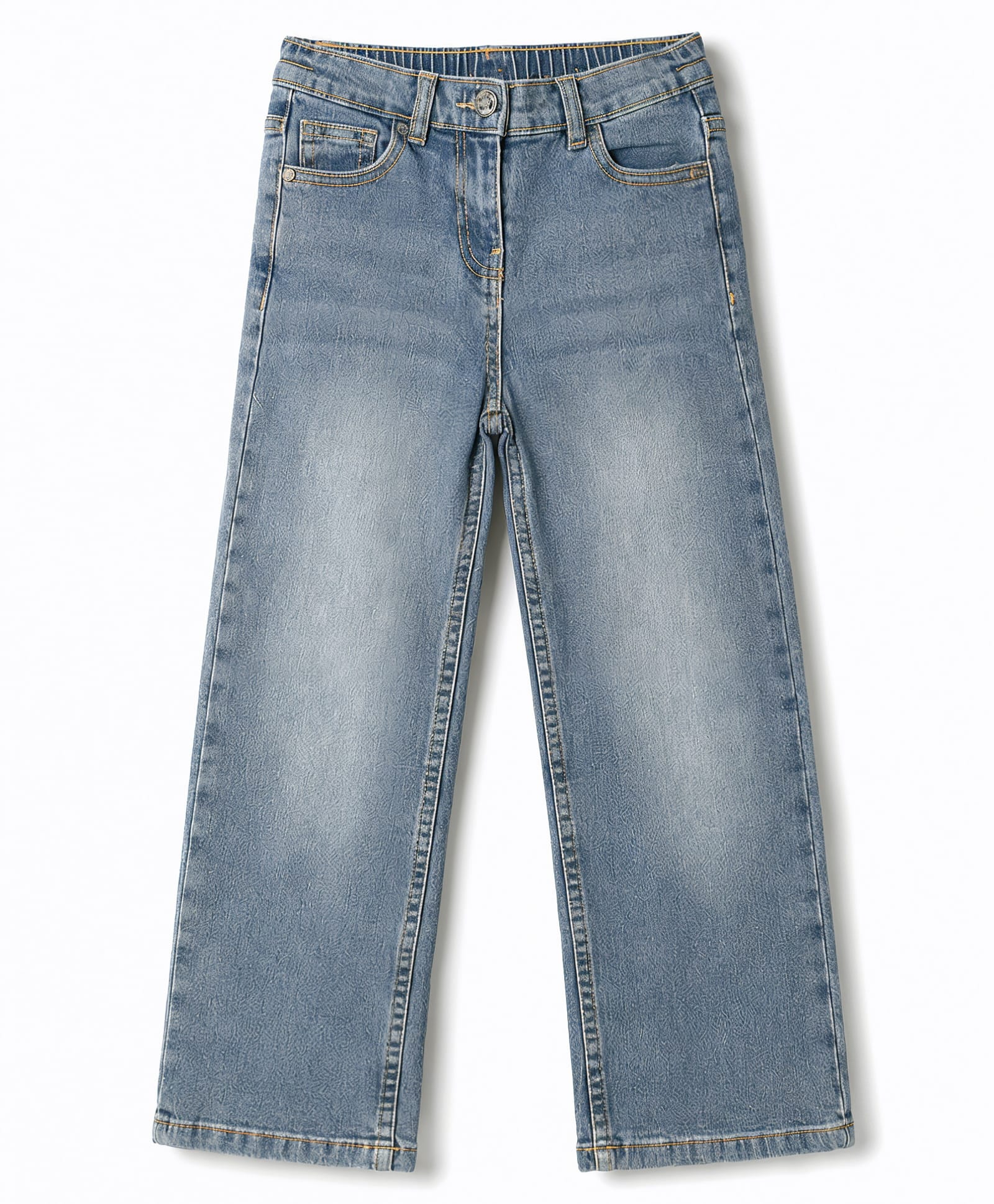 kookie kids india Kookie Kids Denim Full Length Washed Jeans - Blue-picture-11