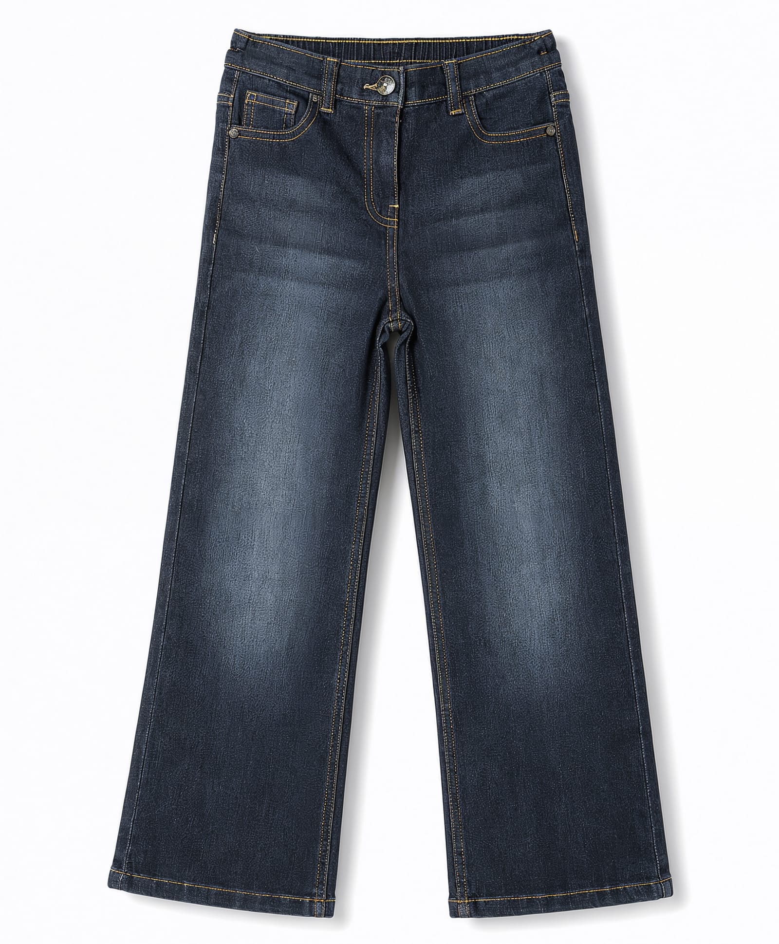 Kookie Kids Denim Full Length Washed Jeans - Navy Blue-image-35