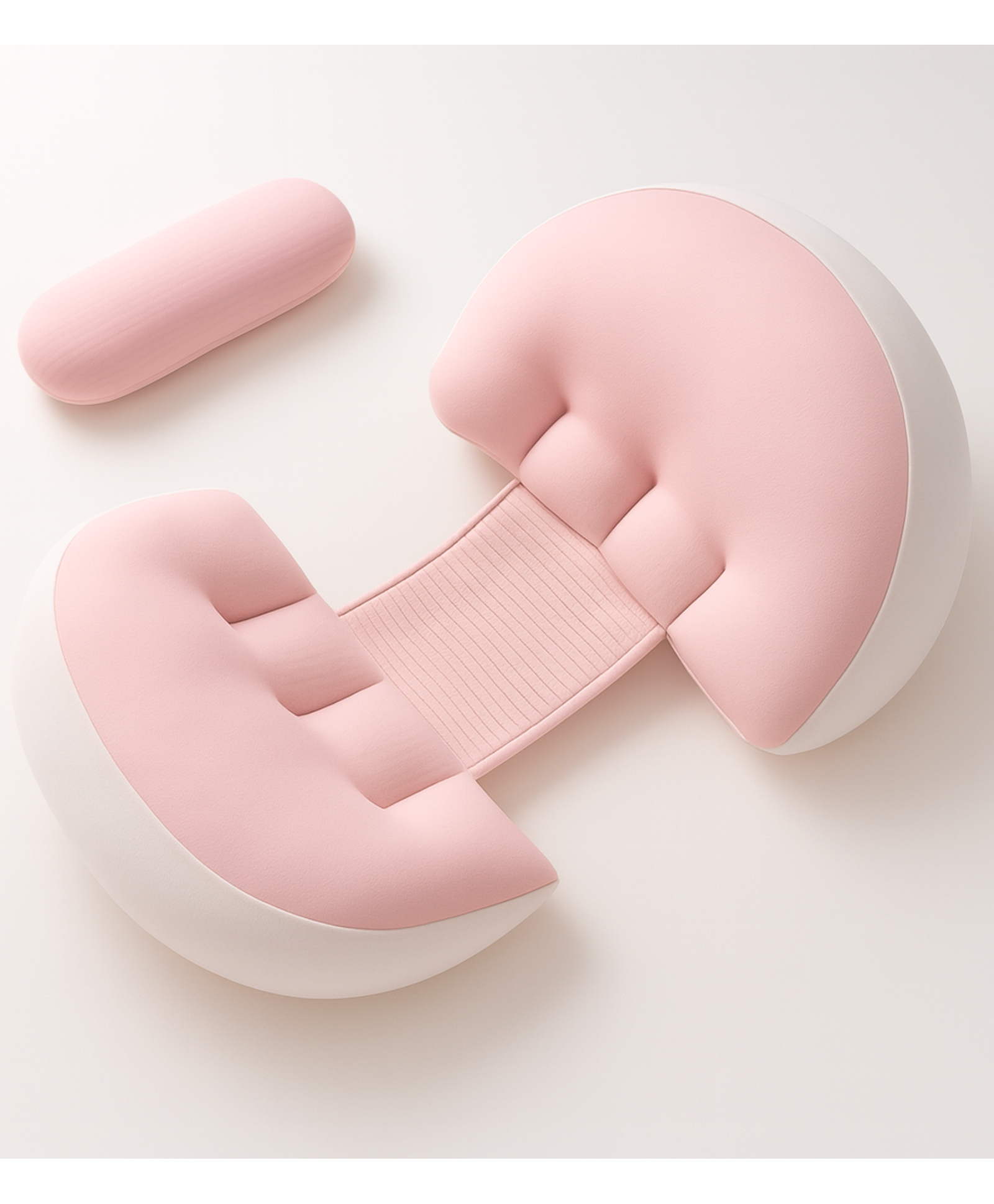 OBABY Pregnancy Pillow Adjustable U Shaped Pregnancy Pillow for Belly and Back Support, Compact Pregnancy Support Pillow.