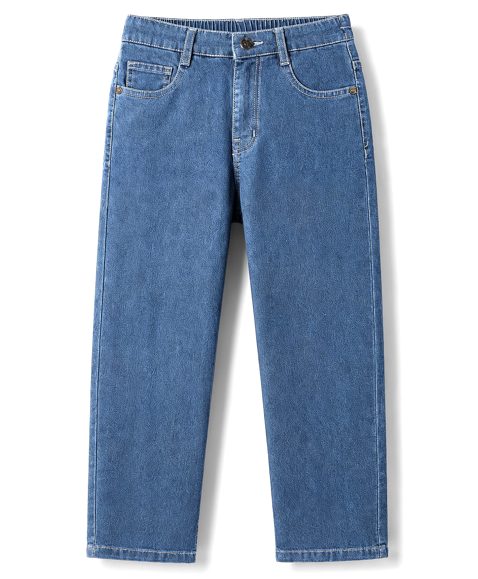 kookie kids india Kookie Kids Denim Woven Full Length Solid Textured Jeans - Light Blue-picture-35