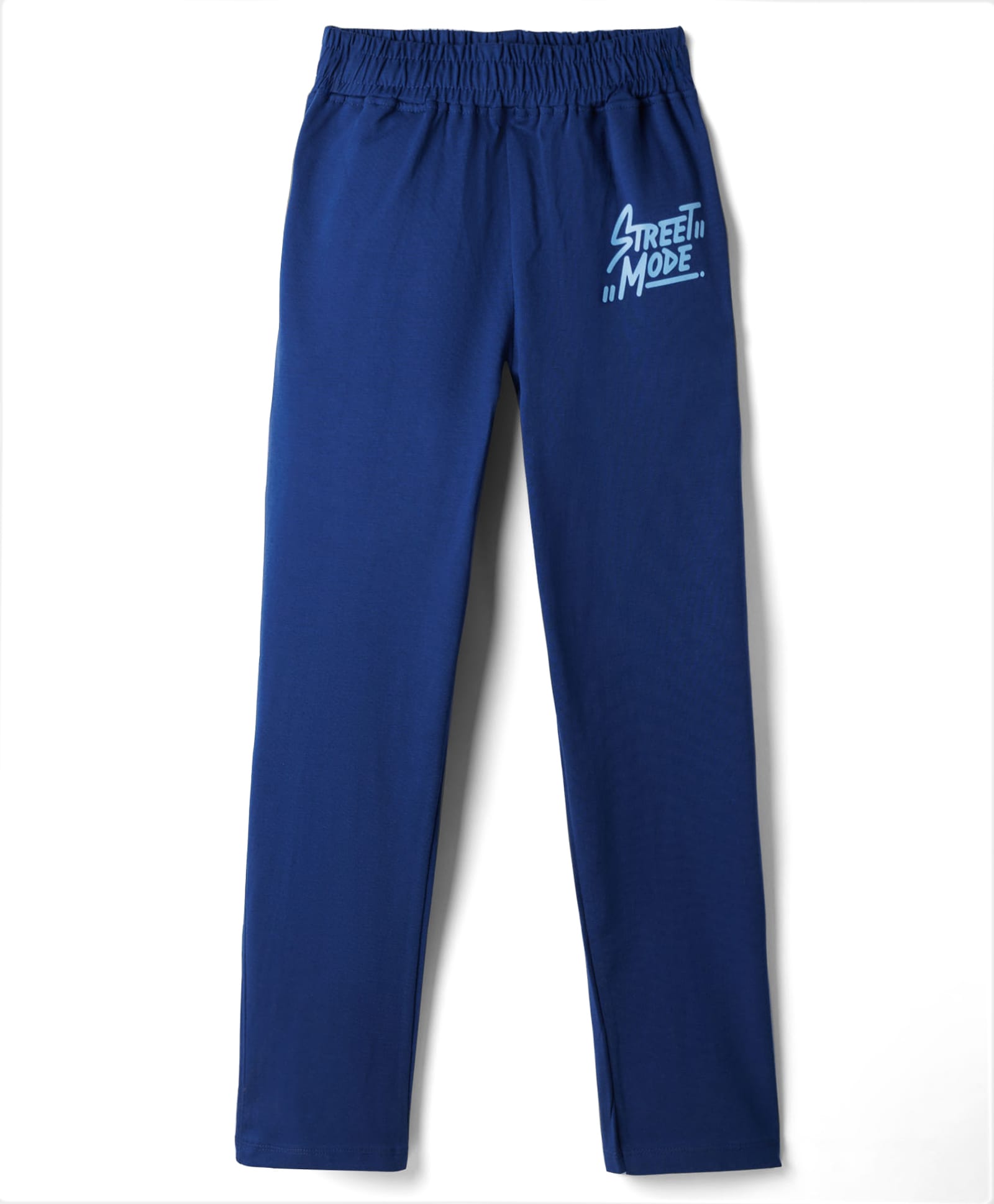 Kookie Kids Single Jersey Knit Full Length Track Pant with Street Mode Print - Navy Blue-image-20
