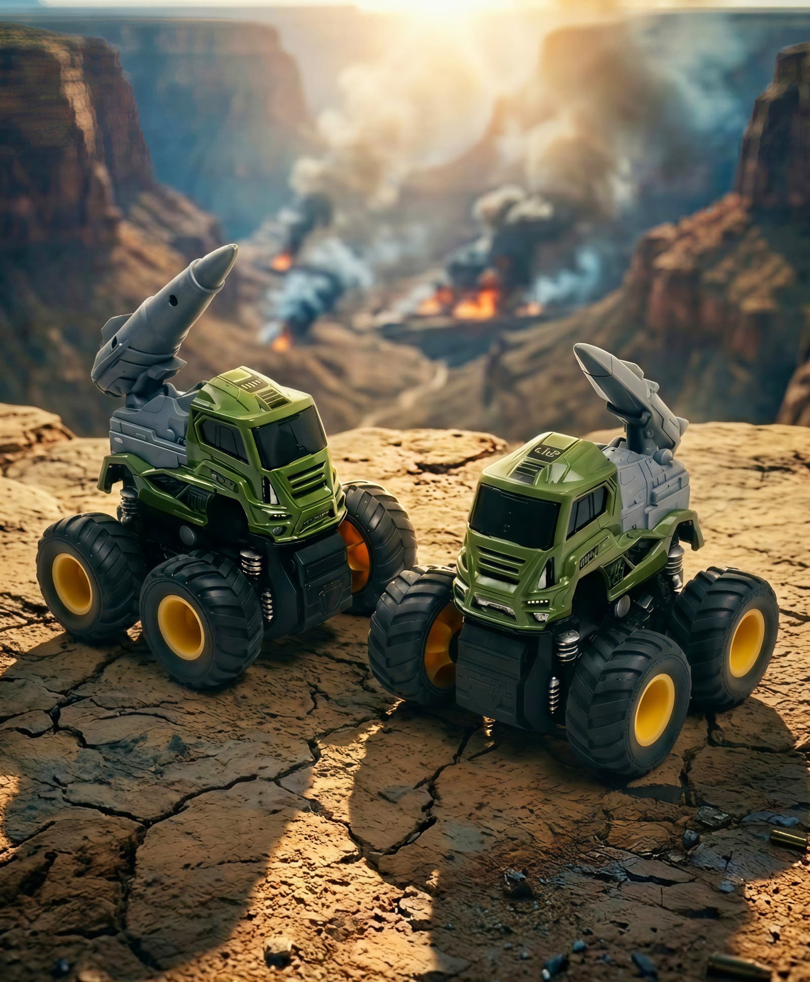 Play Nation Die-Cast Missile Launcher Truck Pack of 2| Friction Powered Military Truck Toy for Kids| Push & Go Off-Road Vehicles| Gifting Idea for 3+ Year| BIS Certified-picture-19