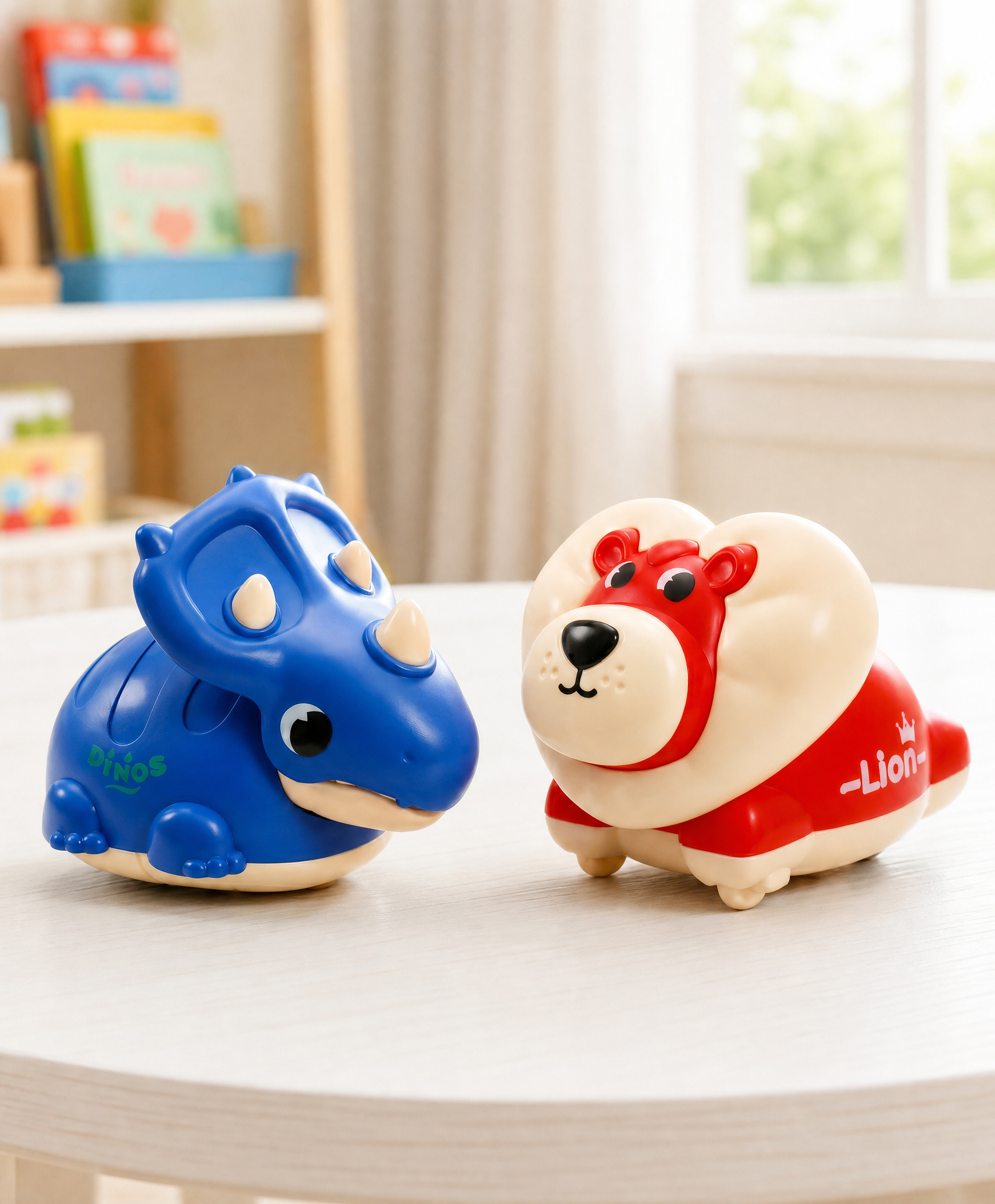 Play Nation Press & Go Lion & Dino Character Cars for Toddlers Pack of 2| Animal Mini Racing Car for Early Learning| Pretend Play Fun Toy| Gifting Idea for 3+ Years| BIS Certified (Colour May Vary)-image-11