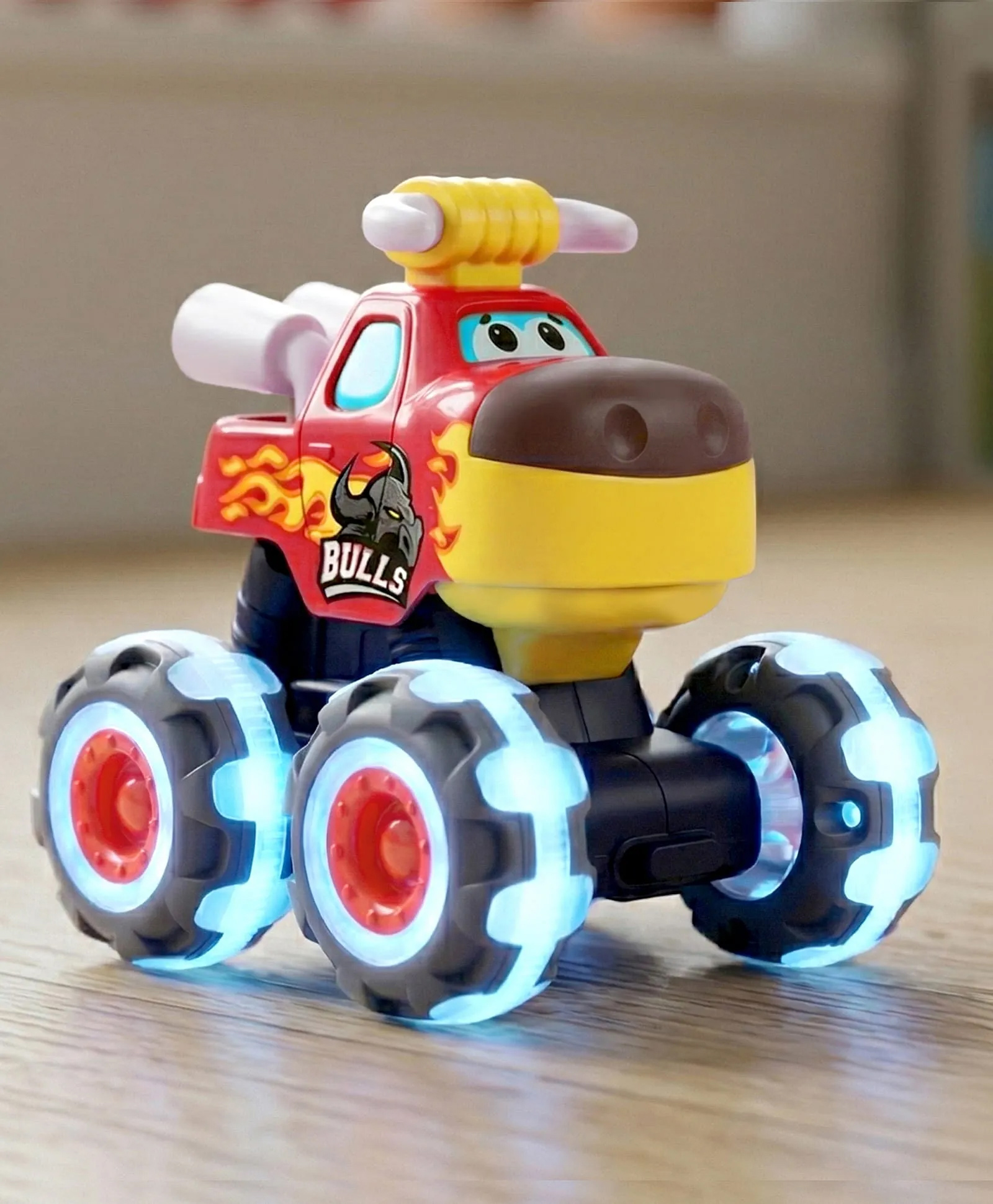 Play Nation Friction Powered Big Wheel Bull Character Car Toy| LED Illuminated Wheels| Early Learning and Development| Pretend & Play Toy| Fun Toy for 3+ Years Kids| BIS Certified| Gifting Idea-image-40