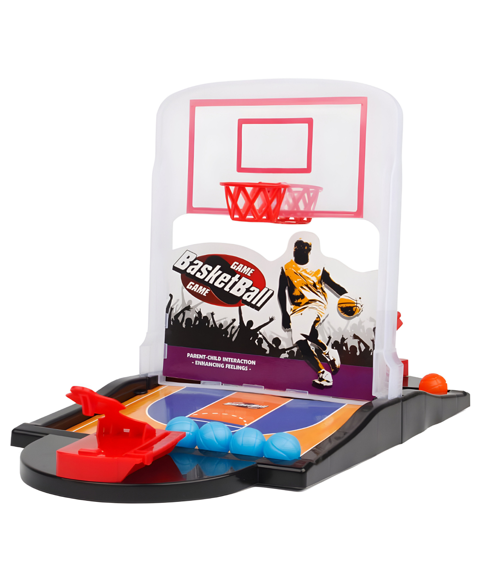 NEGOCIO Finger Flick Basketball Set, Desktop Basketball Tabletop Set with Court, Movable Basket and Score Feature - Fun for Kids & Adults- PACK OF 1- COLOR MAY VARY-image-8