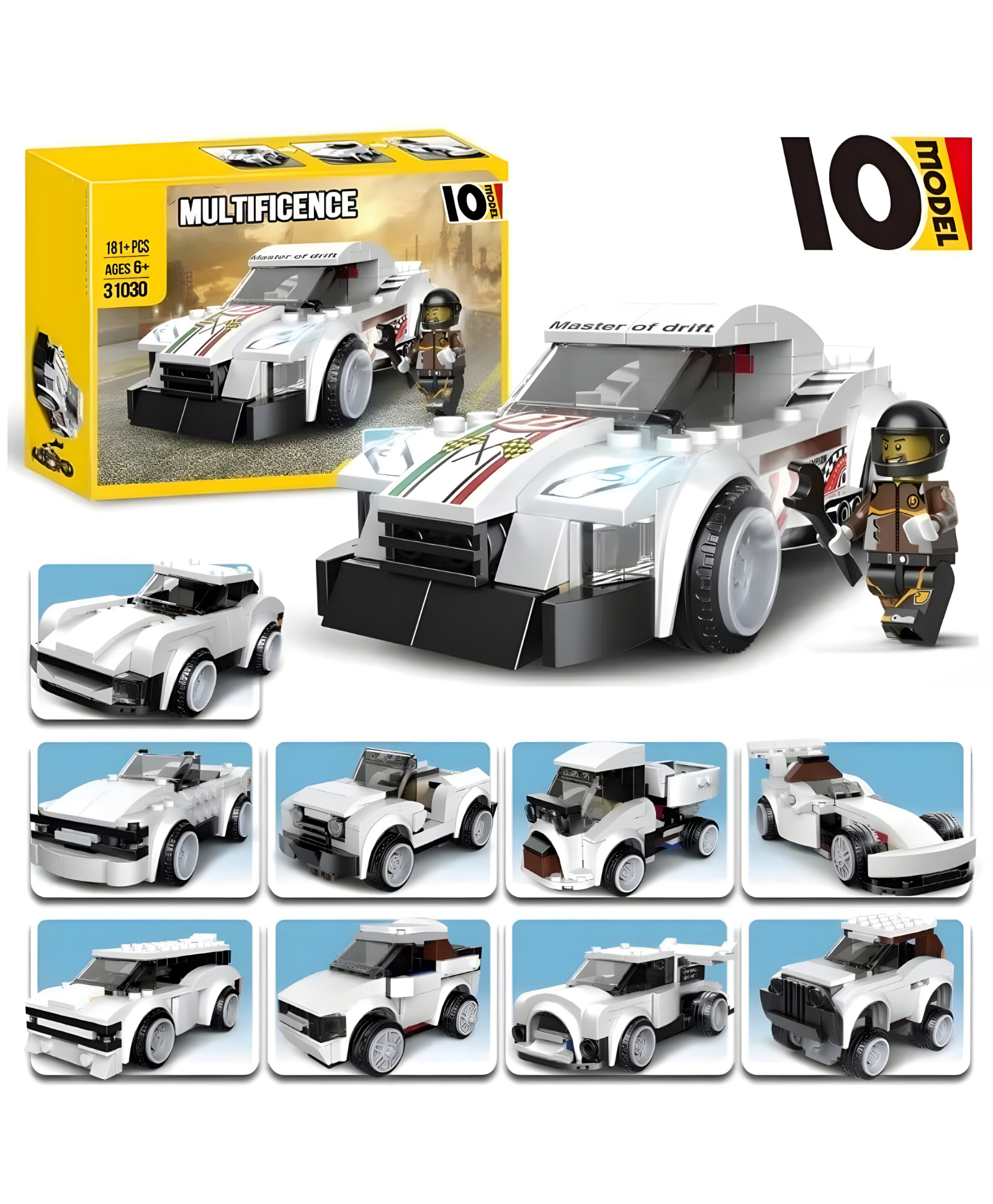 NEGOCIO Pull Back Car Toy Model Set - Thunder Racing Vehicle | Building Blocks and Bricks Racing Car Model Set | Construction STEM Learning Kit for Kids- PACK OF 1- COLOR MAY VARY-picture-18