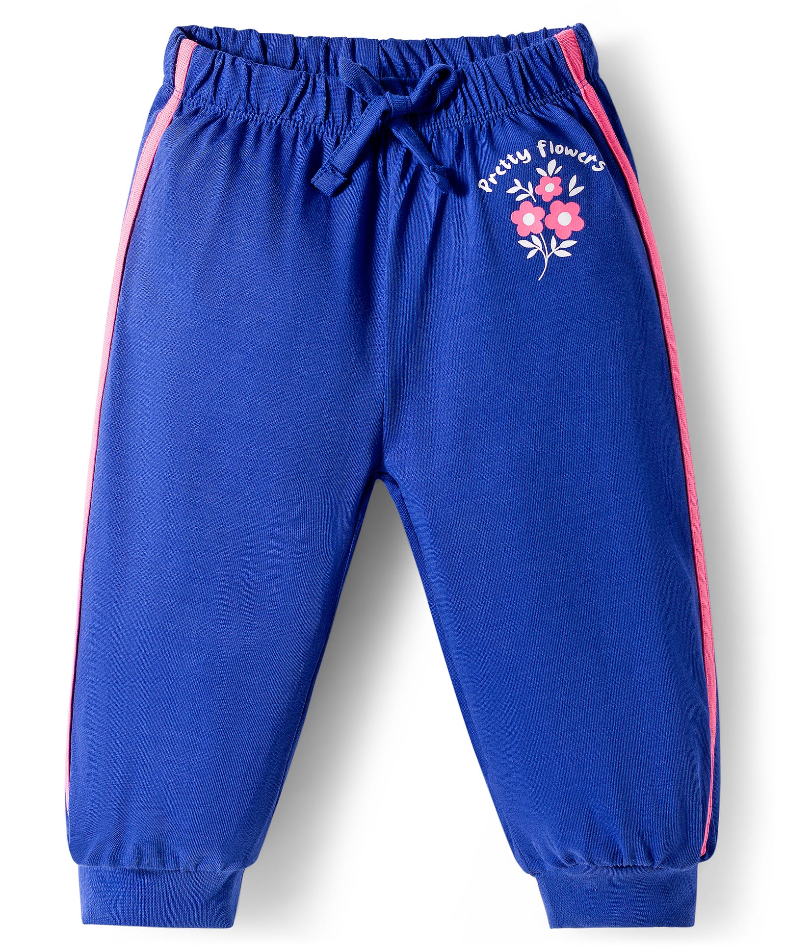 Doodle Poodle 100% Cotton Knit Full Length Floral Printed Lounge Pant - Blue-picture-14