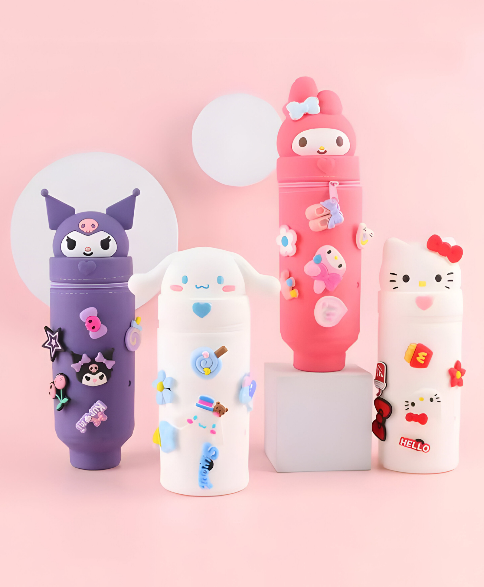 SCHOOLISH Cute Cartoon Silicone Pencil Case Student Melody Large Capacity Telescopic Storage Pen Holder Stationery - PACK OF 1 - COLOR MAY VARY-image-38