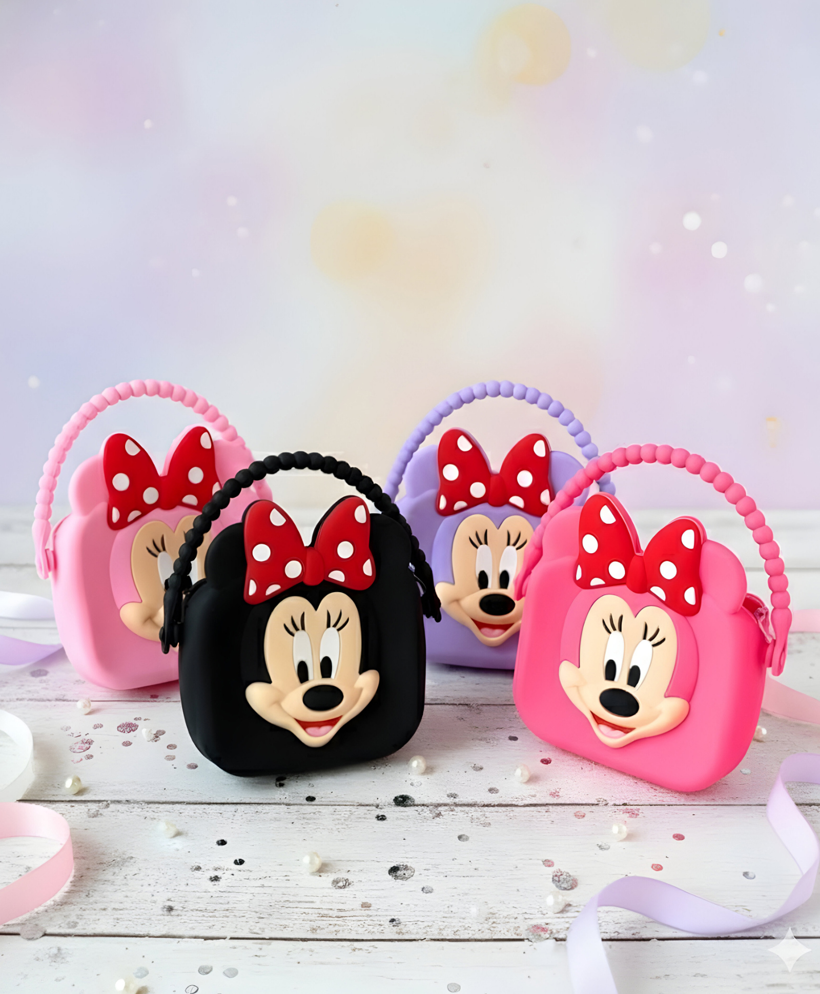 SCHOOLISH Lovely Cartoon Anime Figure Silicone Purse Fashion Bag Small Handle For Kids And Adults PACK OF 1 - COLOR MAY VARY-image-20
