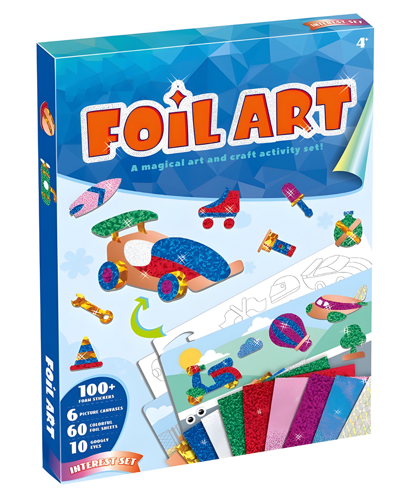 NEGOCIO Early Educational Craft Activity Set Foil Sticker Toy Kids Gift Diy Art - Pack of 1 - Color May Vary-image-36