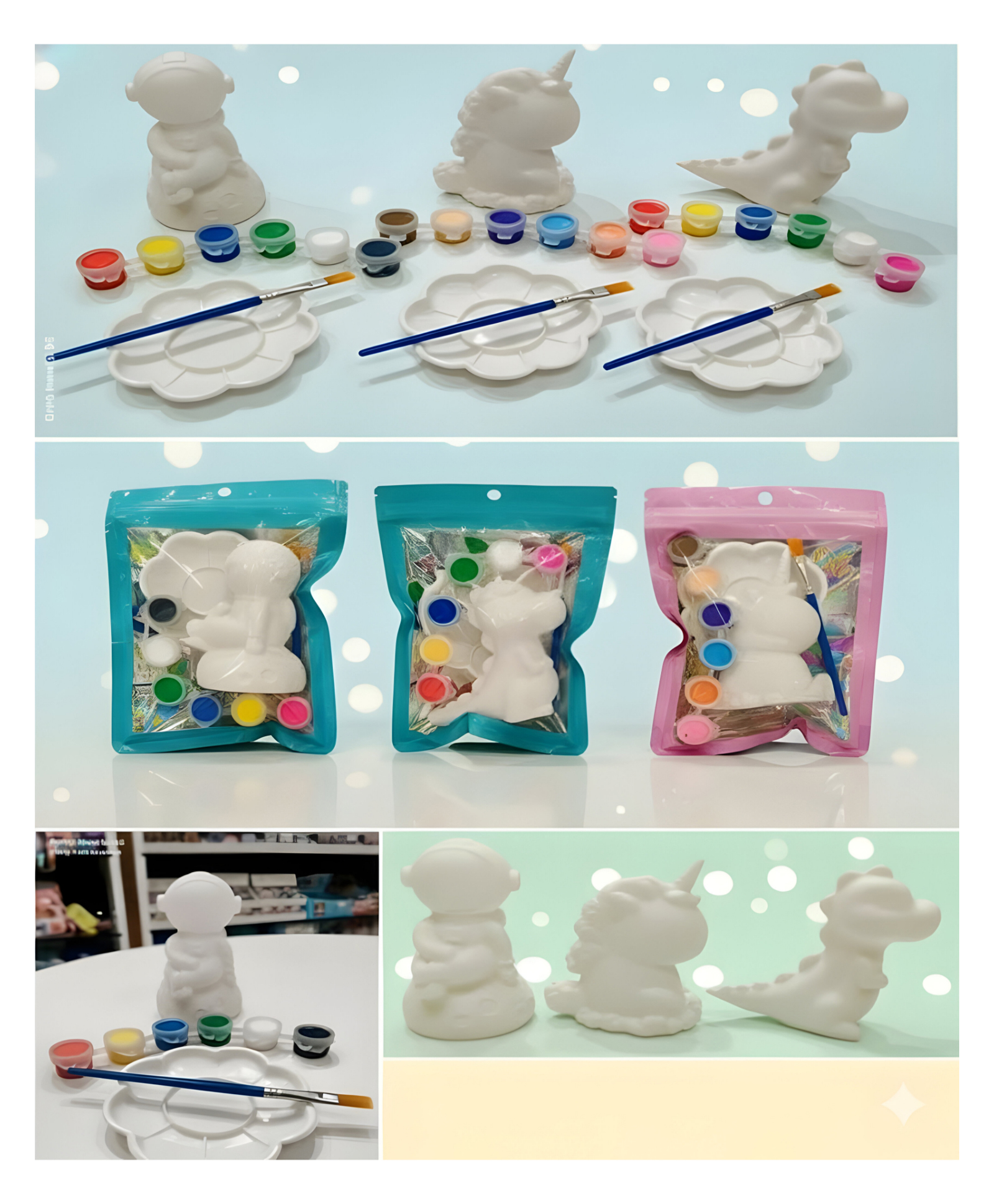 NEGOCIO DIY Fridge Magnet Plaster Painting Kit for Kids, Mould and Paint Kits- Plaster Painting Art & Craft Set - Pack of 1 - Color May Vary-picture-16