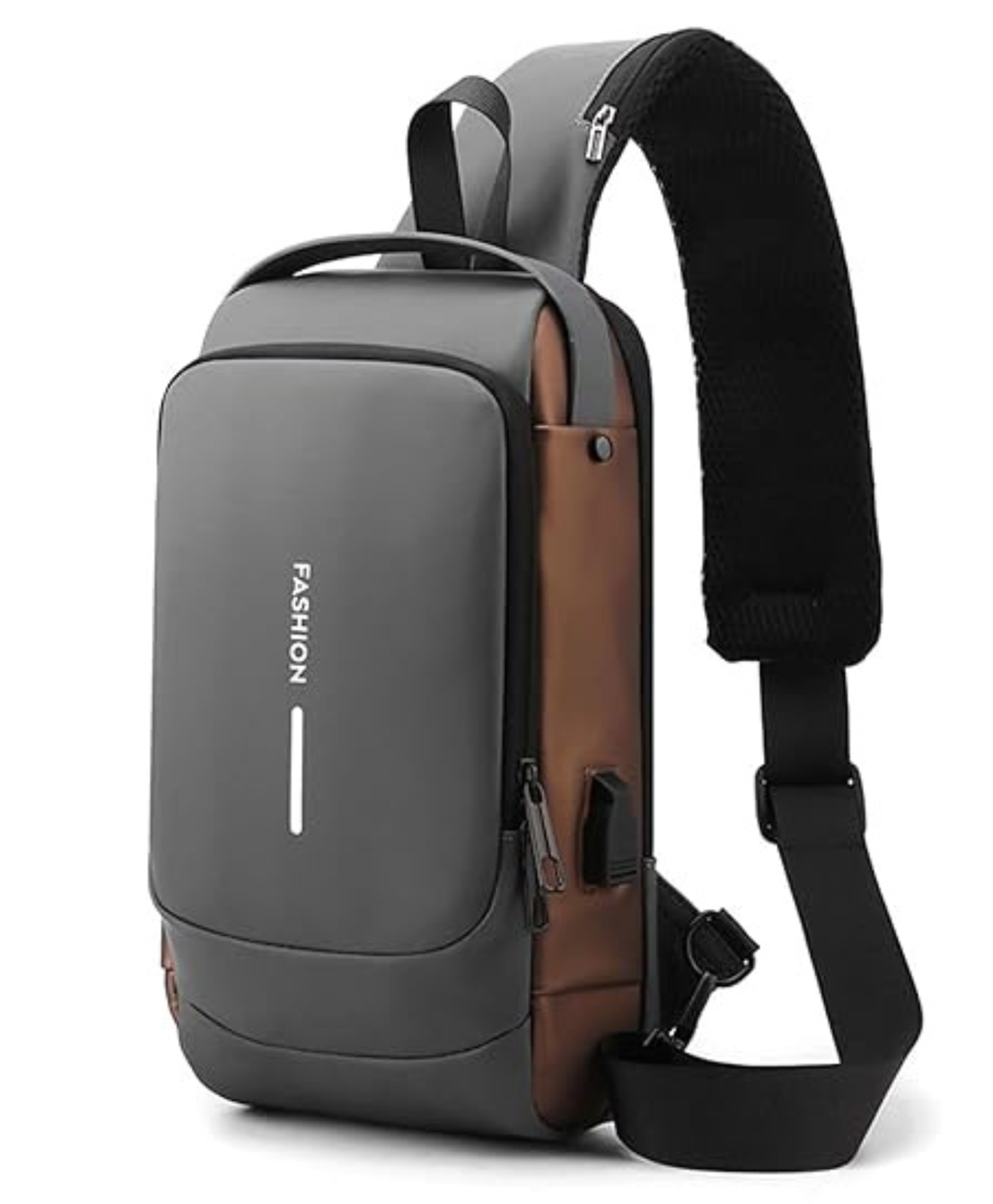 YAMAMA Waterproof Anti-theft Crossbody Bag With Password Zipper Lock & USB Charging Port, Men's Shoulder Chest Daypack Bag Travel Hiking Sling Backpack - Color May Vary-picture-20