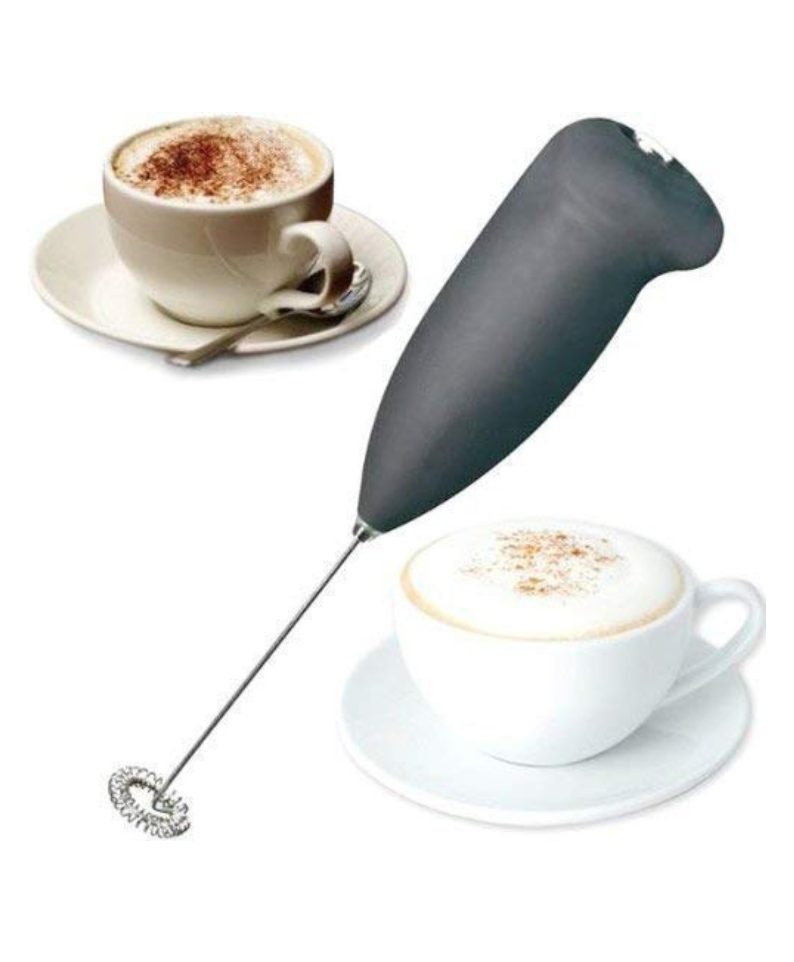 YAMAMA Milk Frother Electric Handheld Milk Wand Mixer for Latte Coffee Hot Milk, New Sleek Design Hand Blender For Caffe Latte, Cappuccino, Milkshakes, Lassi Maker - Color May Vary-image-2
