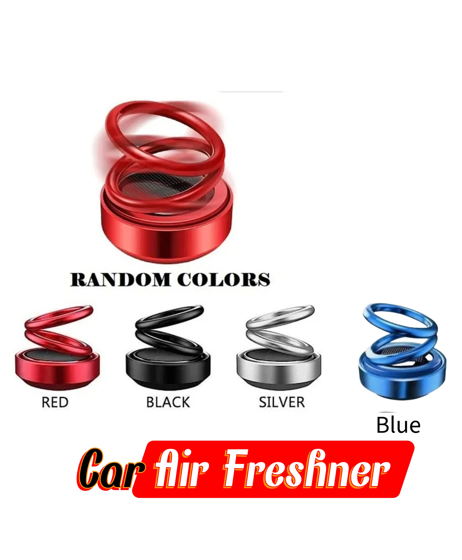 YAMAMA Car Air Freshener, Solar Energy 360 Degree Rotating Car Perfume, Aromatherapy Aviation Alloy Diffuser, Air Purifier, Interior Decoration Accessories for Car & Home - Pack of 1 - Color May Vary-image-9