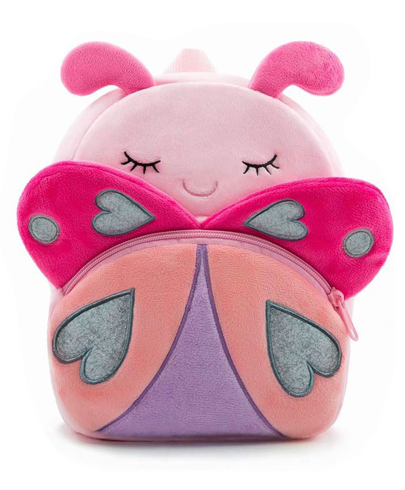 Frantic Premium Quality Pink Sleeping Butterfly school bag -Height 14 Inches-picture-28