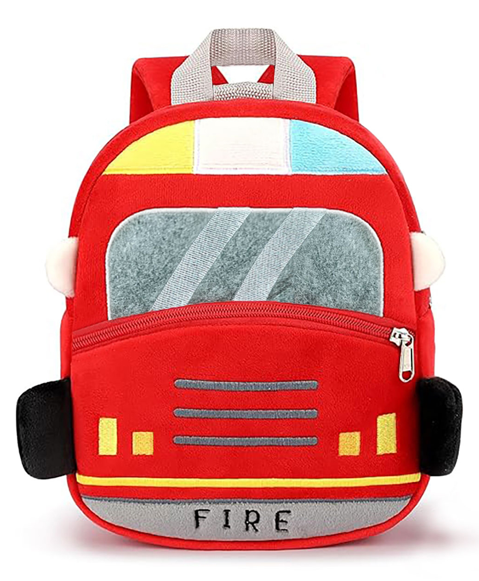 Frantic Premium Quality Red Fire Engine school bag -Height 14 Inches-image-46