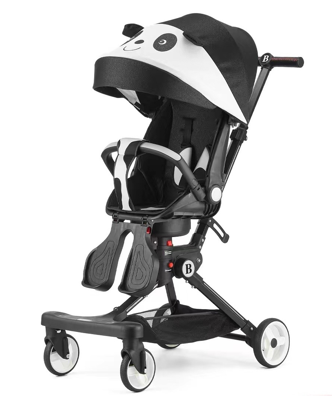 Purple Tots Baby Infant Travel Stroller with Compact Fold - Black-picture-11