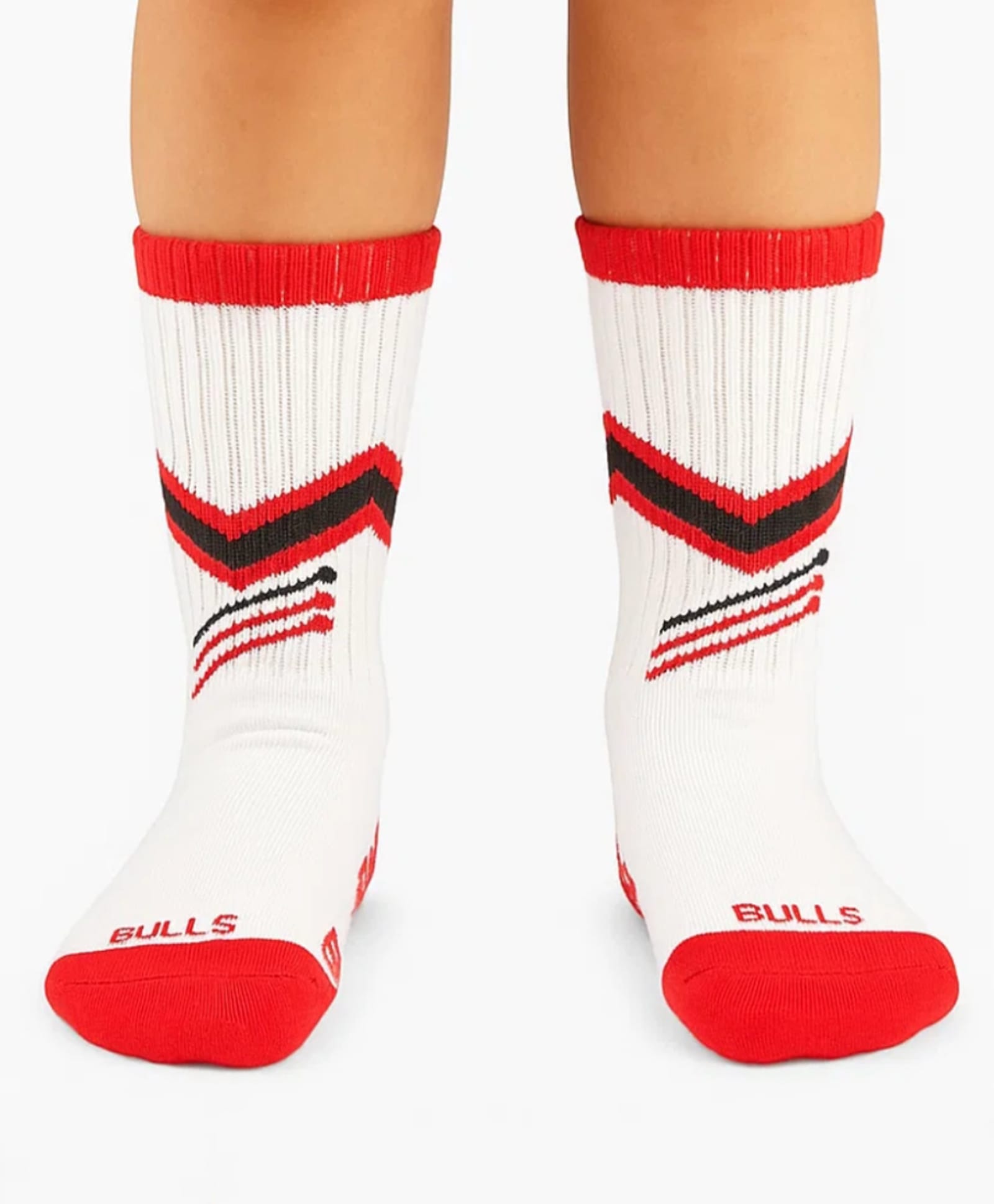 Neska Moda Knit Abstract Printed Mid Calf Socks - White & Red-picture-23