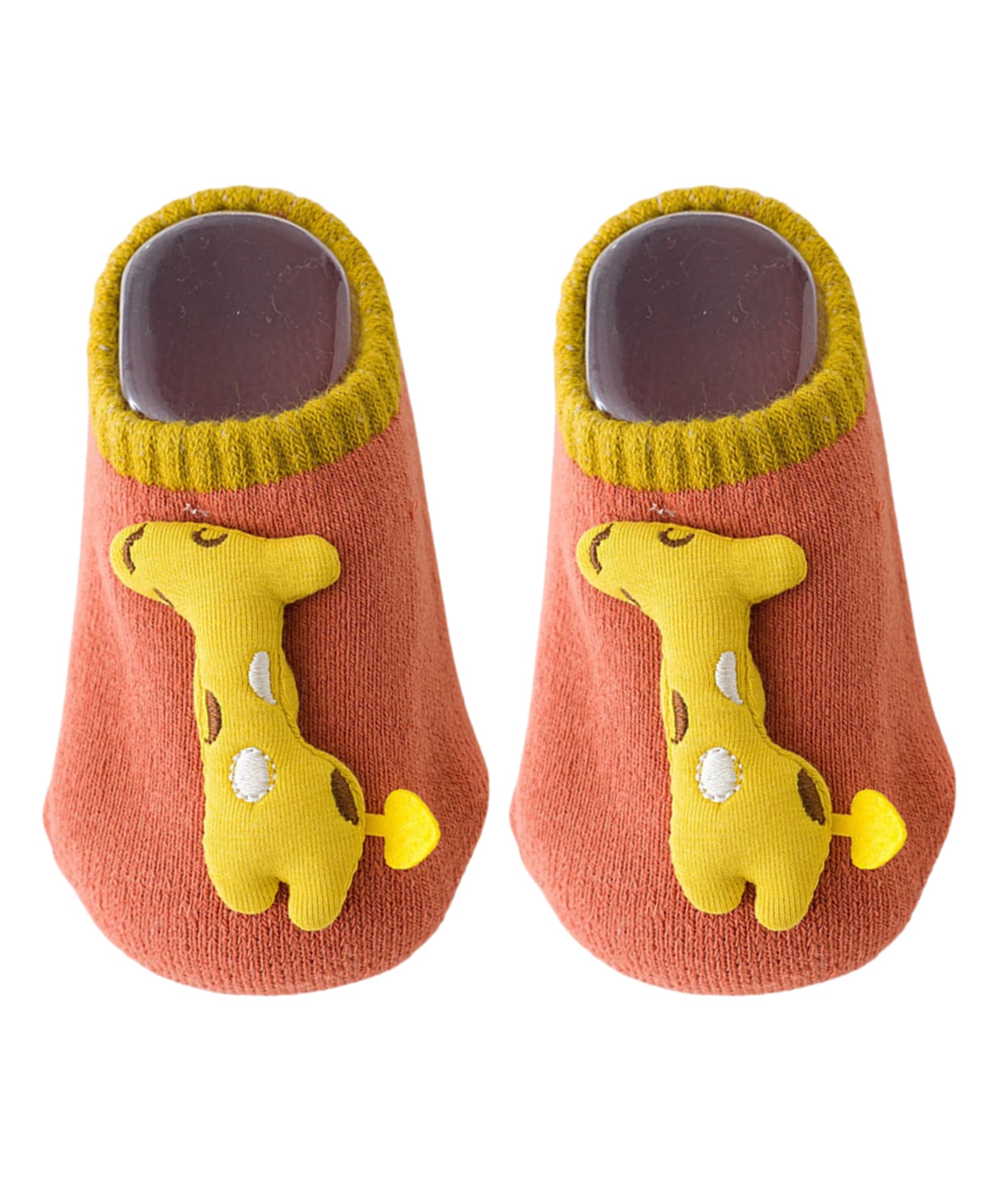 Neska Moda Knit Giraffe Patch Detailed Socks - Red-picture-12