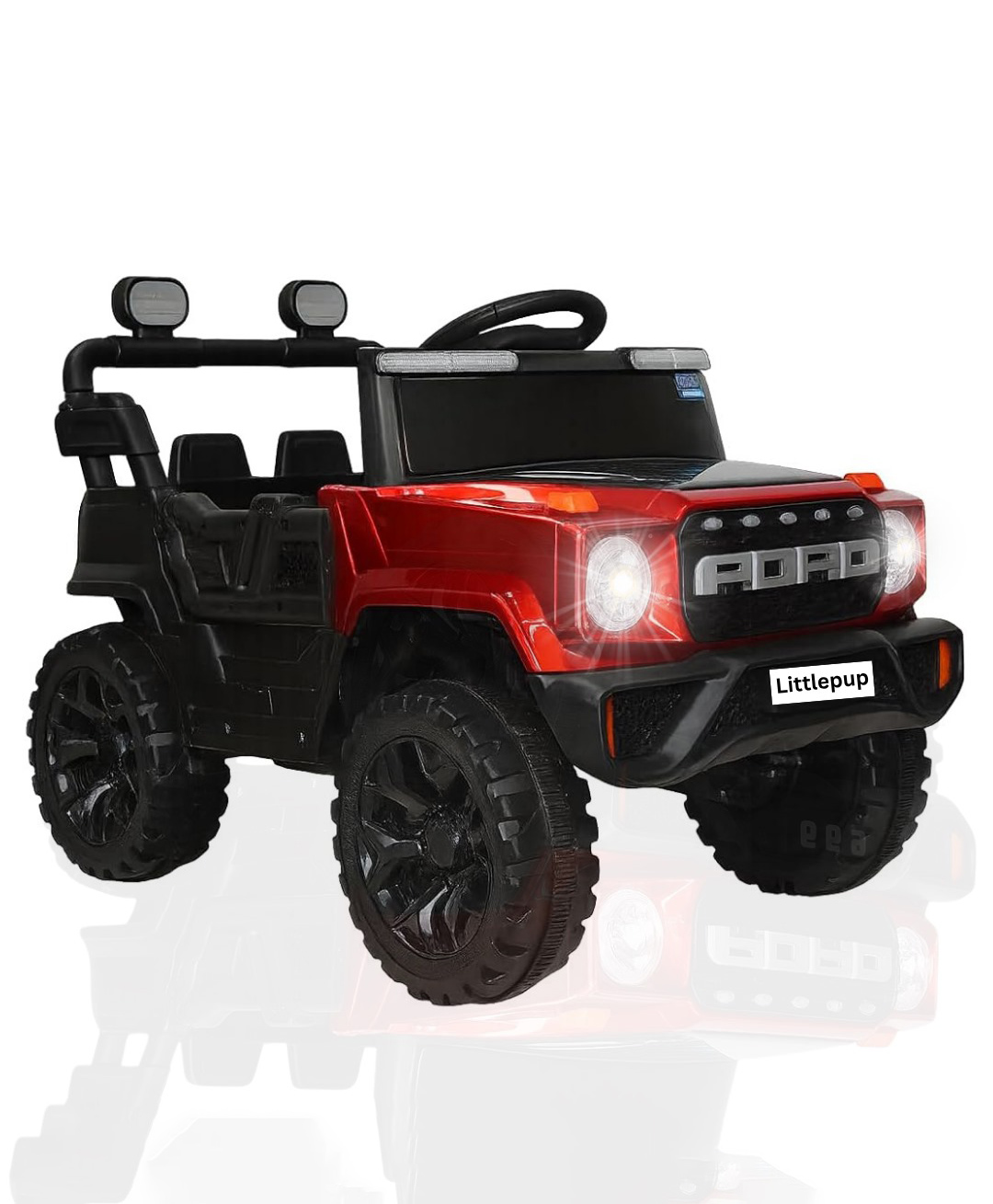 Ayaan toys Battery Operated Ride On Car Jeep with Music and Lights Red (1 to 6 Years)-image-42