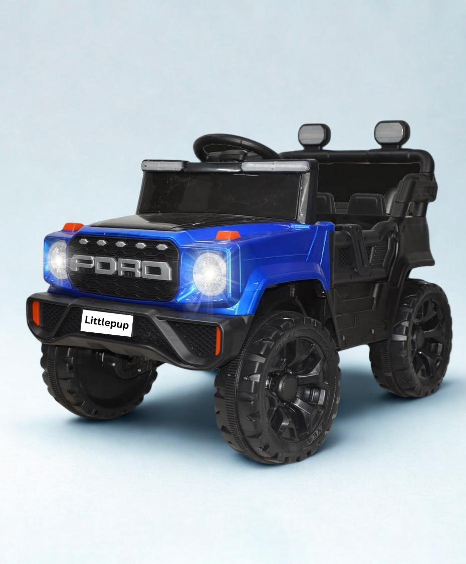 Ayaan toys Battery Operated Ride On Car Jeep with Music and Lights Blue (1 to 6 Years)-image-19