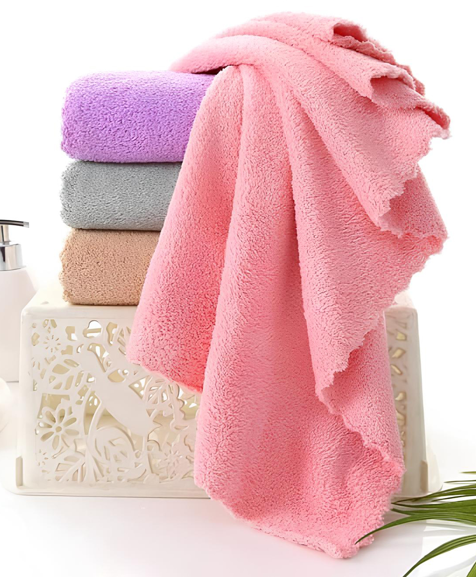 Little Boo Microfiber Coral Fleece Baby Face Towels, Soft and Absorbent Wash Clothes for Newborns, Infants and Toddlers, Cotton Wipes & Burp Cloths Size 25x25cm Multicolor (Pack of 10)-image-14