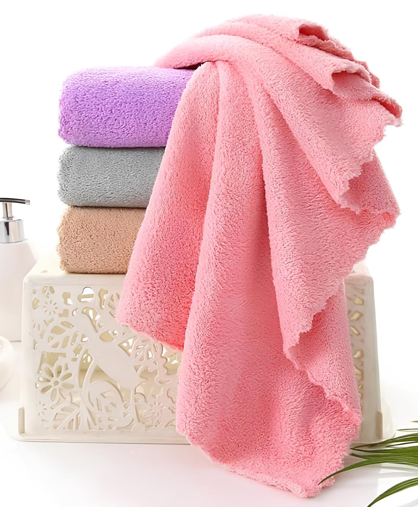 Little Boo Microfiber Coral Fleece Baby Face Towels, Soft and Absorbent Wash Clothes for Newborns, Infants and Toddlers, Cotton Wipes & Burp Cloths Size 25x25cm Multicolor (Pack of 12)-image-13