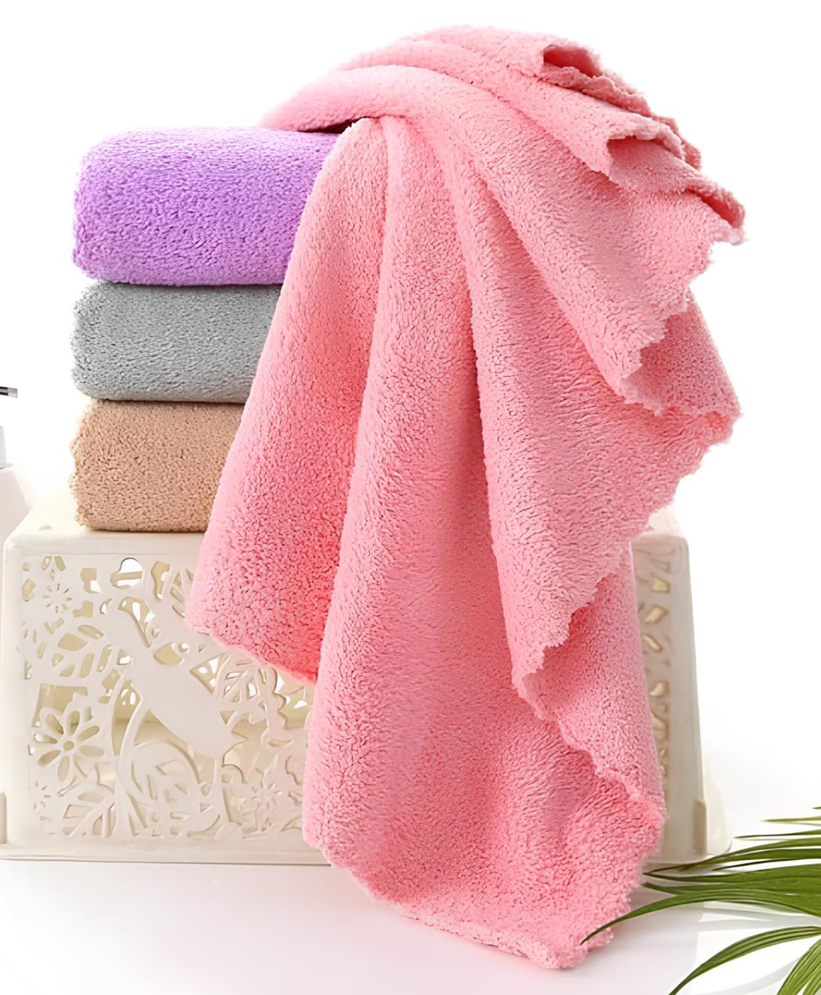 Little Boo Microfiber Coral Fleece Baby Face Towels, Soft and Absorbent Wash Clothes for Newborns, Infants and Toddlers, Cotton Wipes & Burp Cloths Size 25x25cm Multicolor (Pack of 5)-image-15