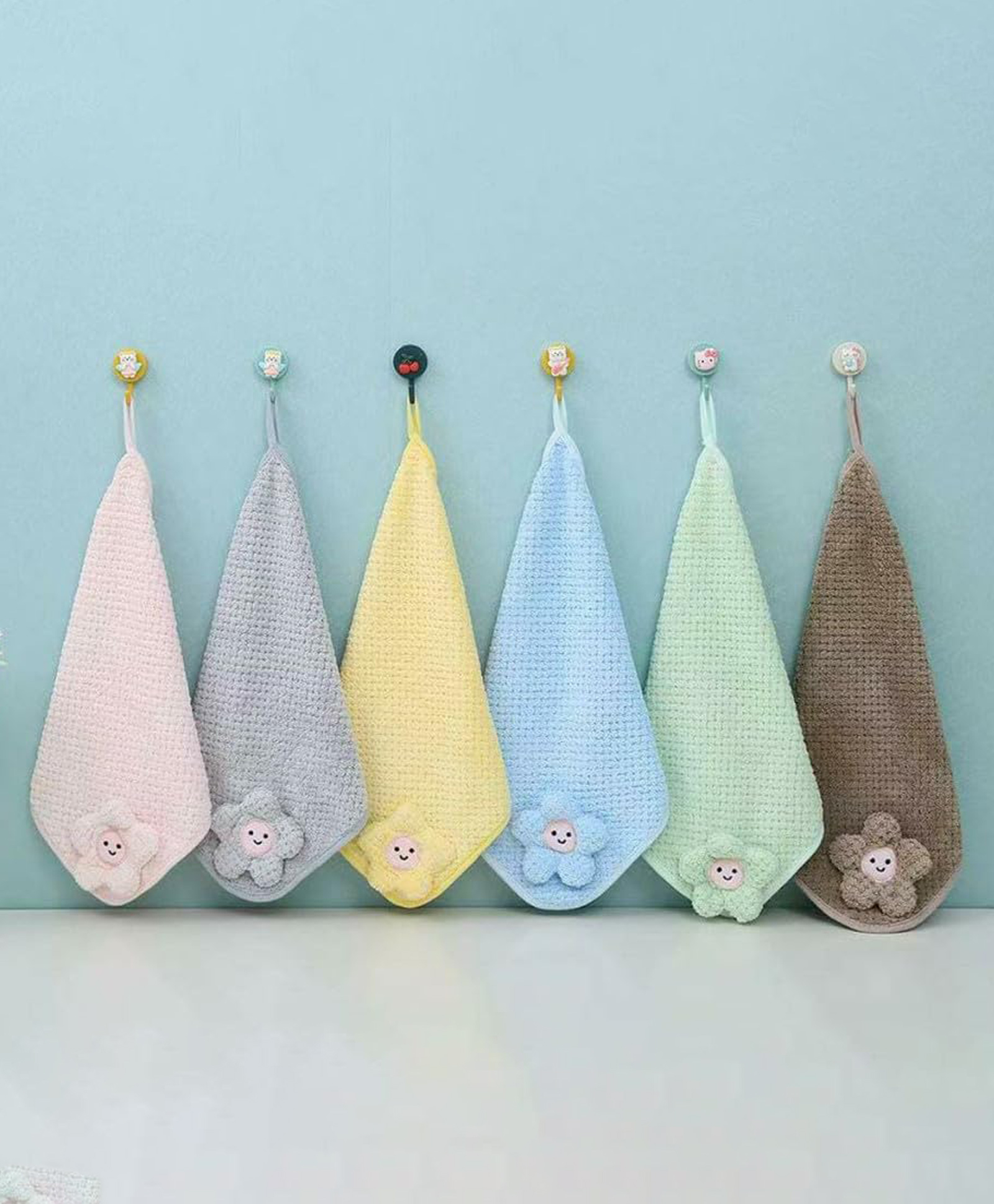 Little Boo Microfiber Coral Fleece Baby Face Towels, Soft and Absorbent Wash Clothes for Newborns, Infants and Toddlers, Cotton Wipes & Burp Cloths Size 30x30cm Multicolor (Pack of 6)-image-12