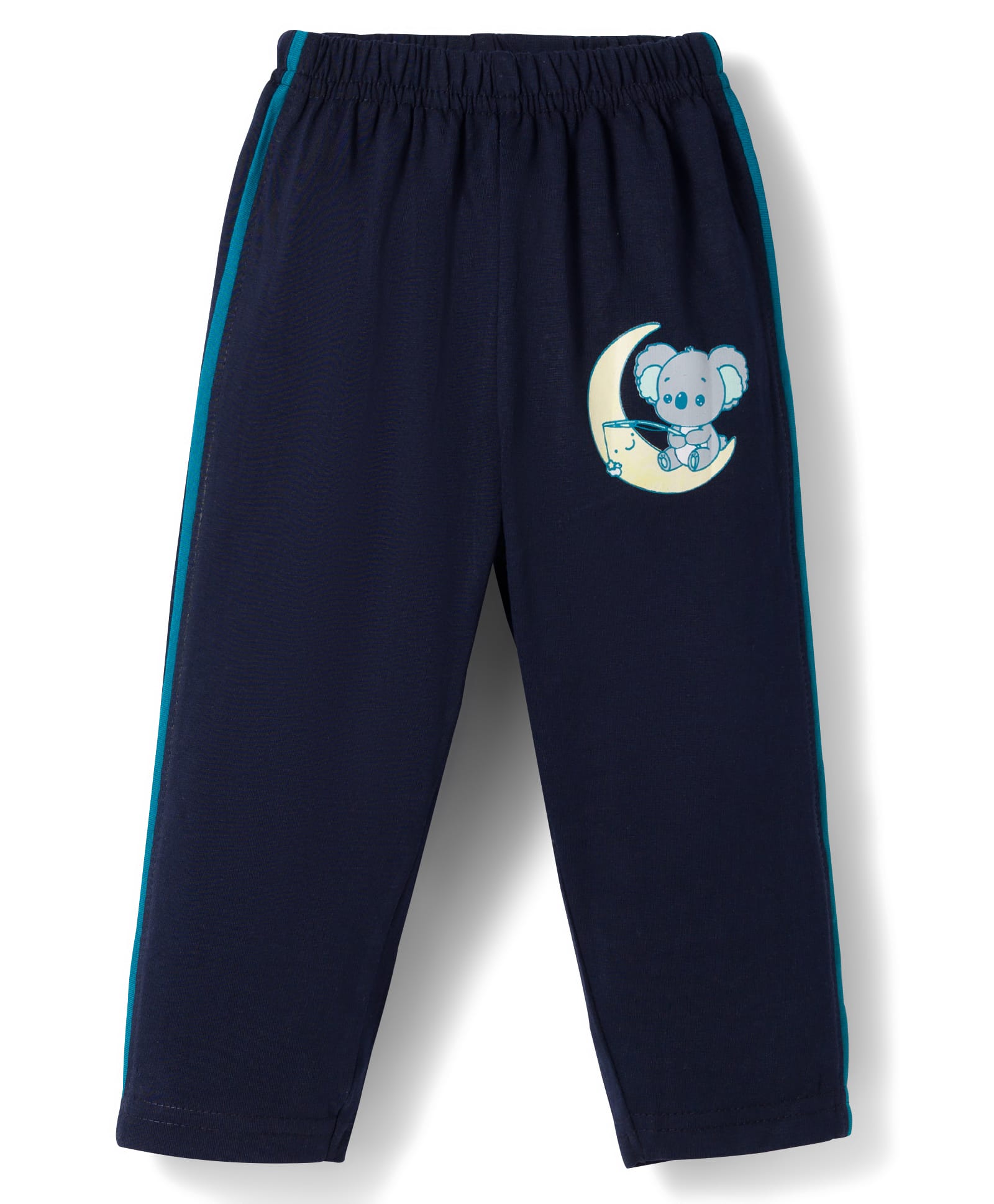 Tango Single Jersey Knit Full Length Lounge Pant with Elephant Print - Navy Blue-picture-25