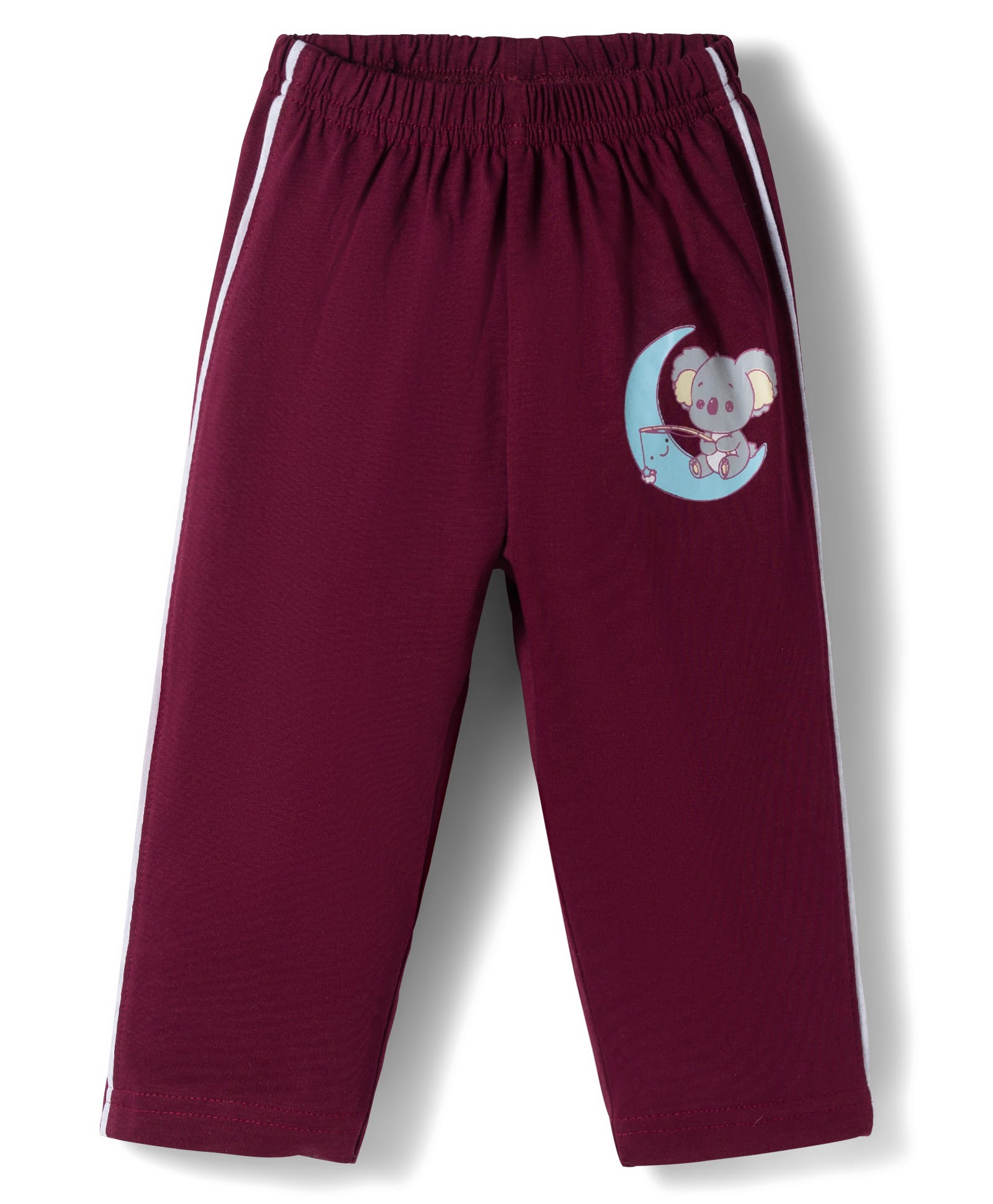 Tango Single Jersey Knit Full Length Lounge Pant with Elephant Print - Maroon-picture-26