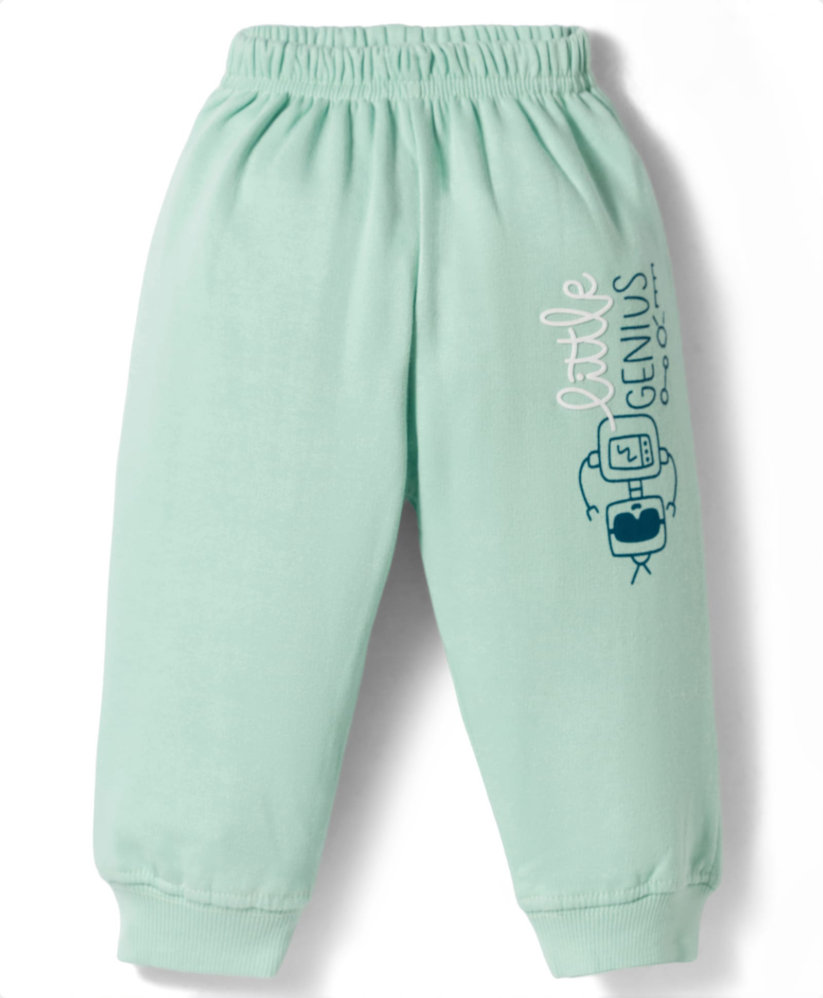 Tango Fleece Knit Full Length Lounge Pant With Text Print - Sea Green-picture-13